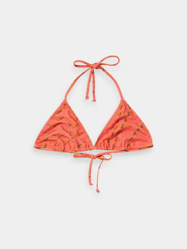 Printed bikini top sold by Scotch and Soda
