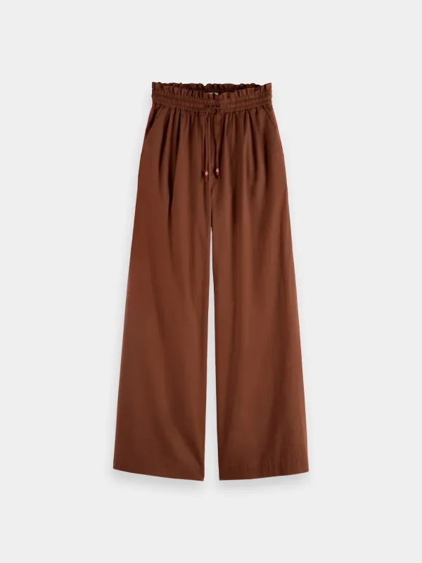 Cotton voile wide fit pants sold by Scotch and Soda