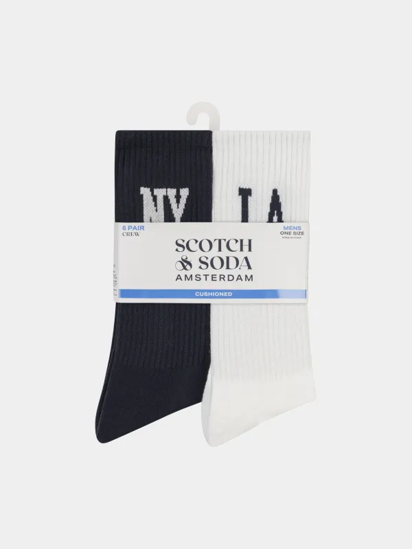 6-pack crew socks sold by Scotch and Soda