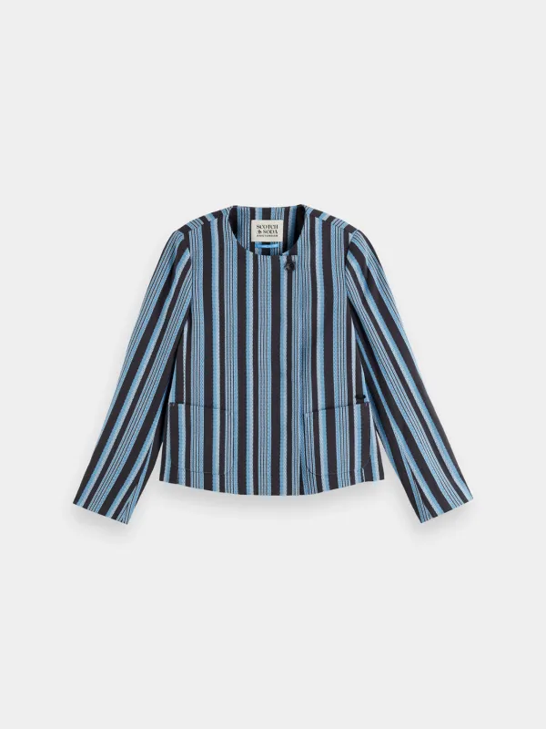Textured striped blazer sold by Scotch and Soda
