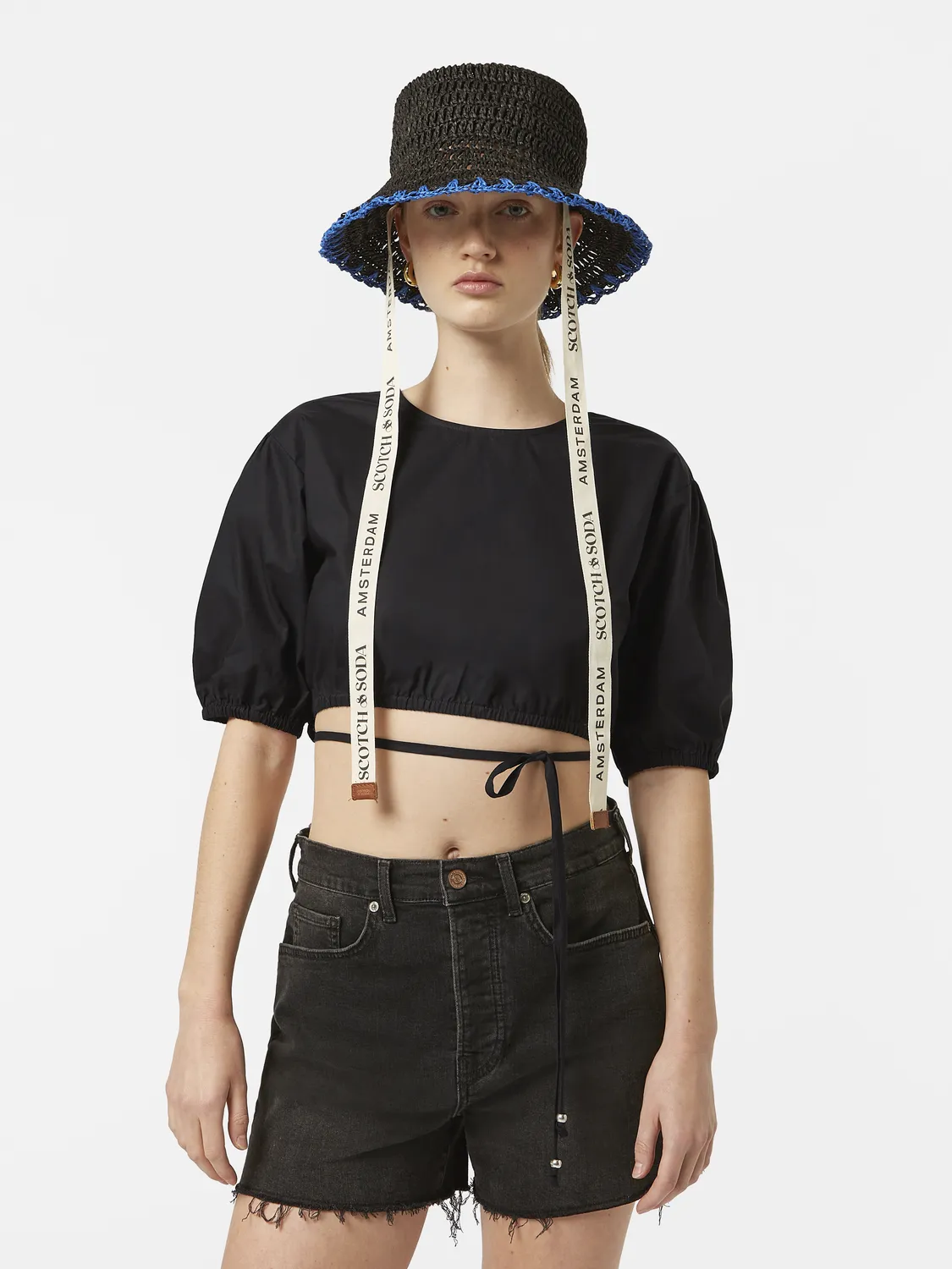 Cropped poplin top sold by Scotch and Soda product image thumbnail 2