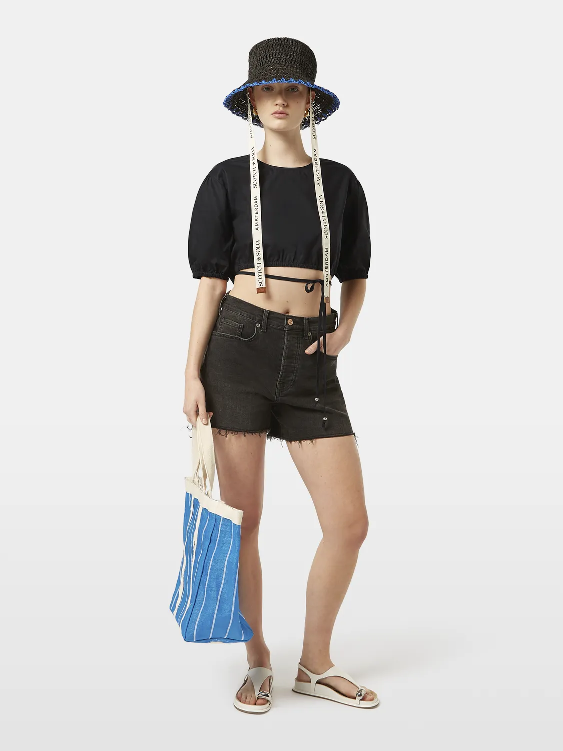 Cropped poplin top sold by Scotch and Soda product image thumbnail 4