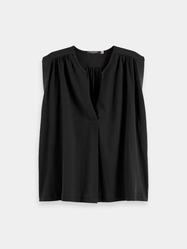 Drapey v-neck top sold by Scotch and Soda