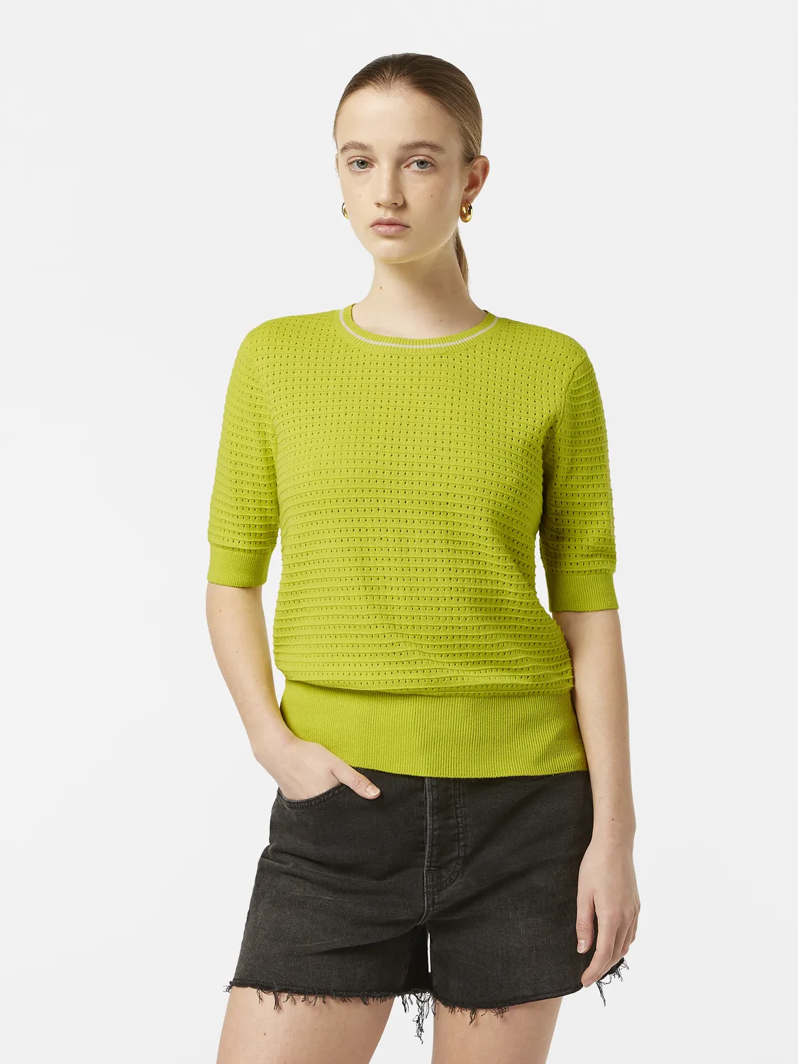 Pointelle short sleeved pullover sold by Scotch and Soda product image thumbnail 2