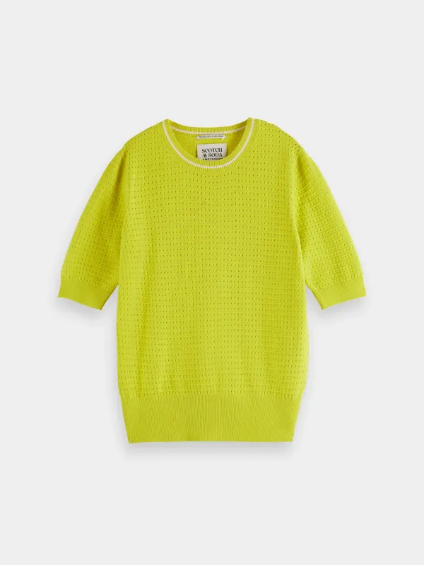 Pointelle short sleeved pullover sold by Scotch and Soda