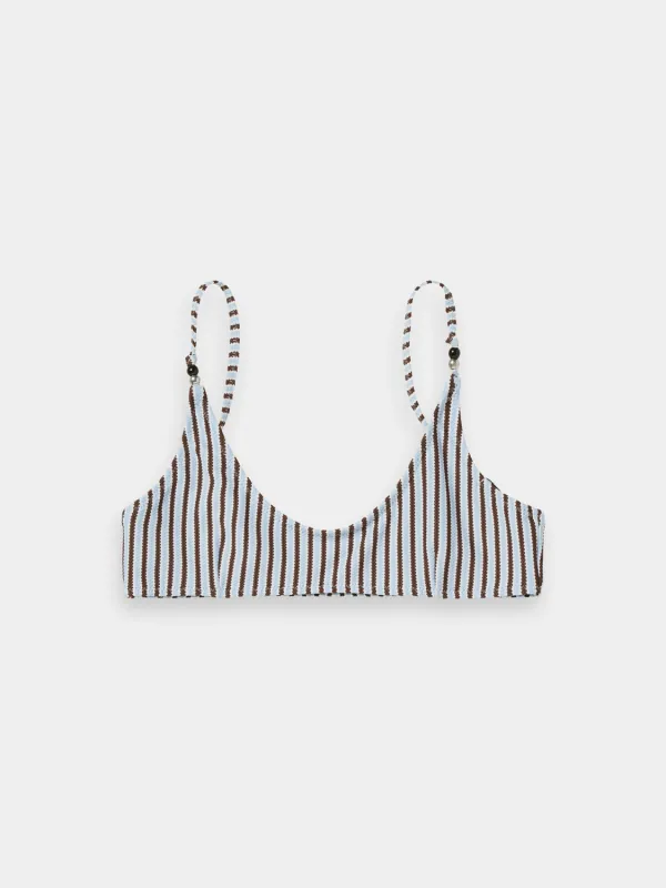 Striped bikini top sold by Scotch and Soda