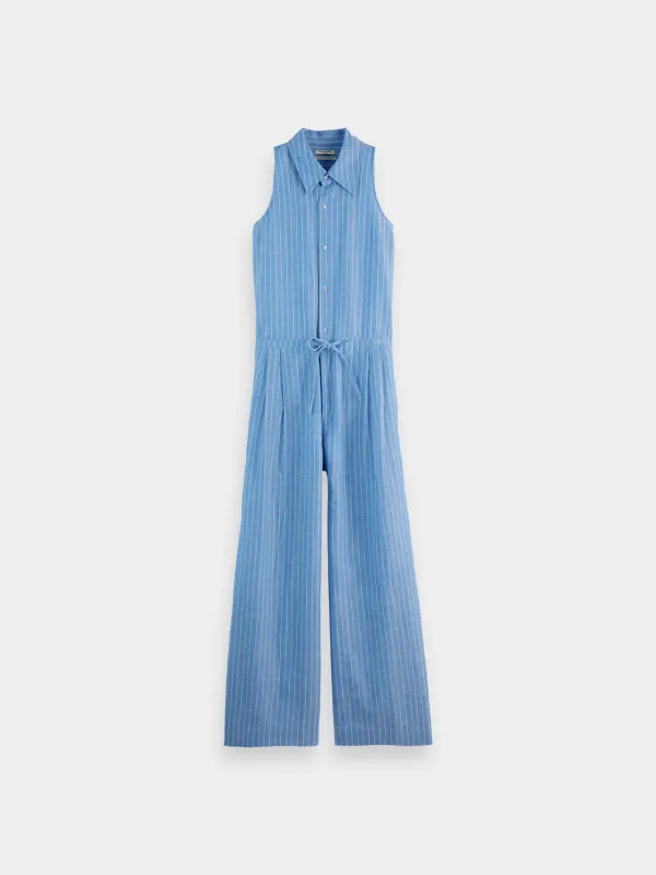 Striped linen jumpsuit sold by Scotch and Soda