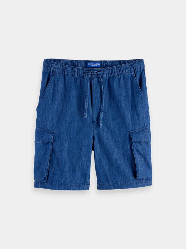 Denim cargo shorts sold by Scotch and Soda
