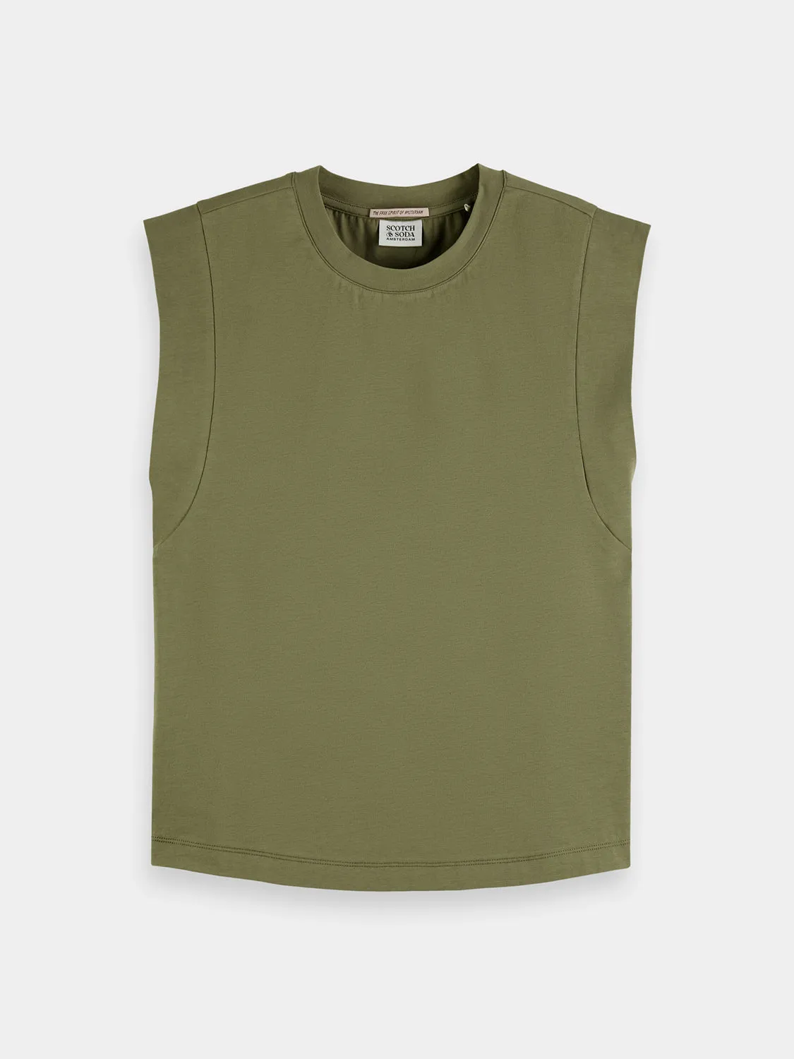 Sleeveless mercerised t-shirt sold by Scotch and Soda