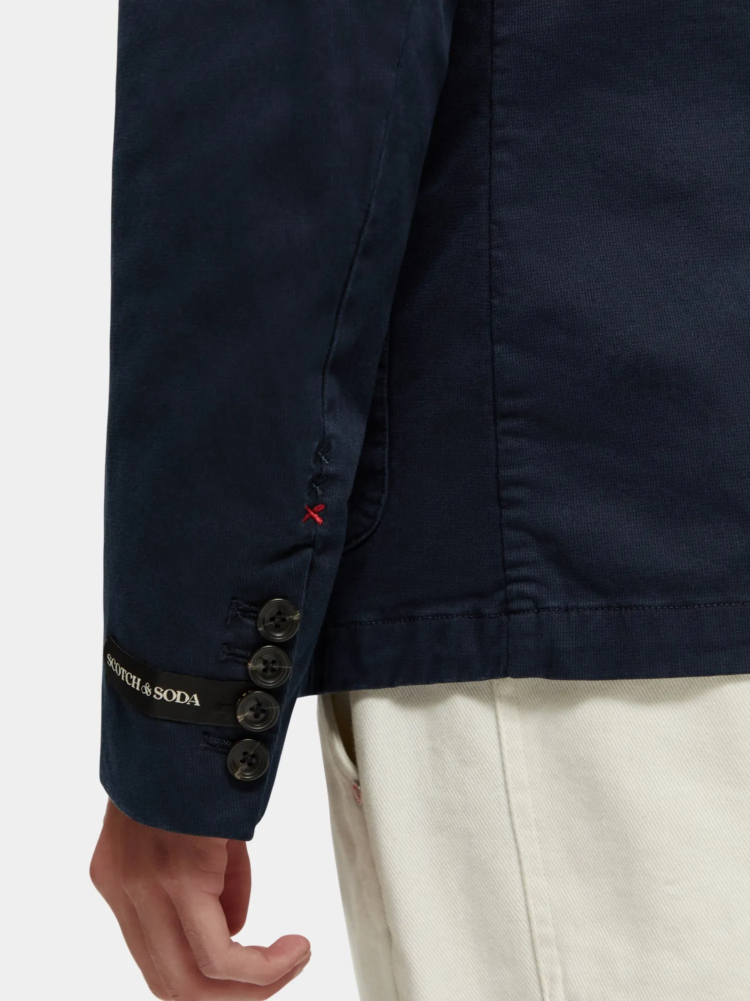 Structured garment-dyed cotton-blend blazer sold by Scotch & Soda product image thumbnail 5