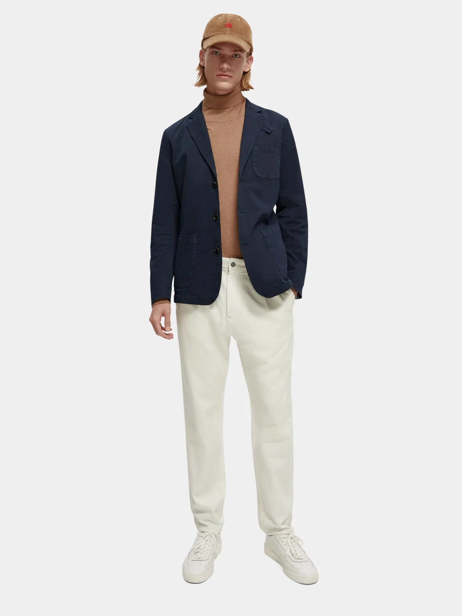 Structured garment-dyed cotton-blend blazer sold by Scotch & Soda product image thumbnail 4