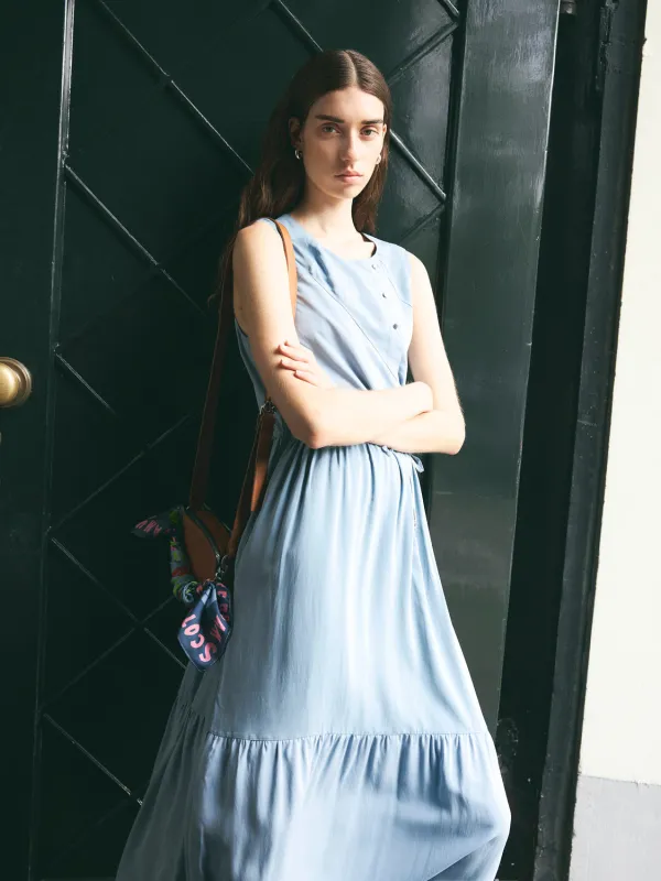 Midi dress with gathered waist made by Scotch & Soda
