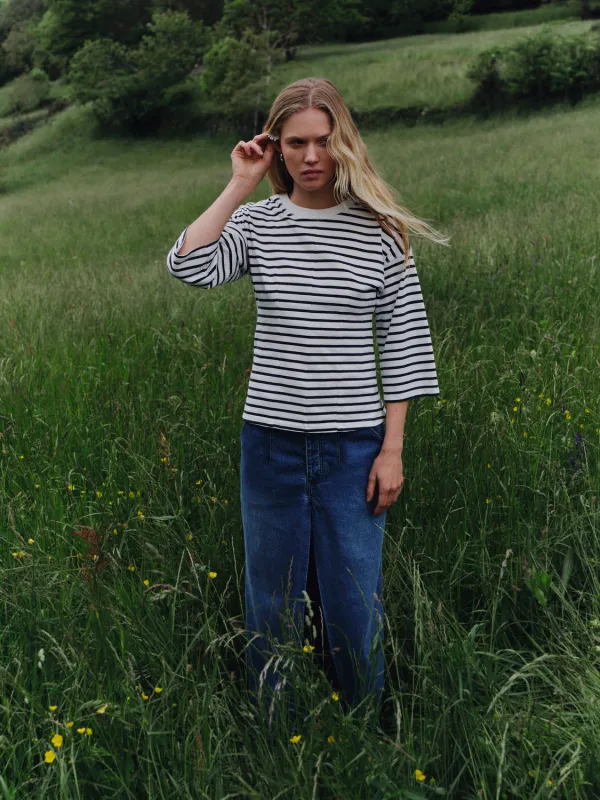 Washed striped breton top sold by Scotch and Soda