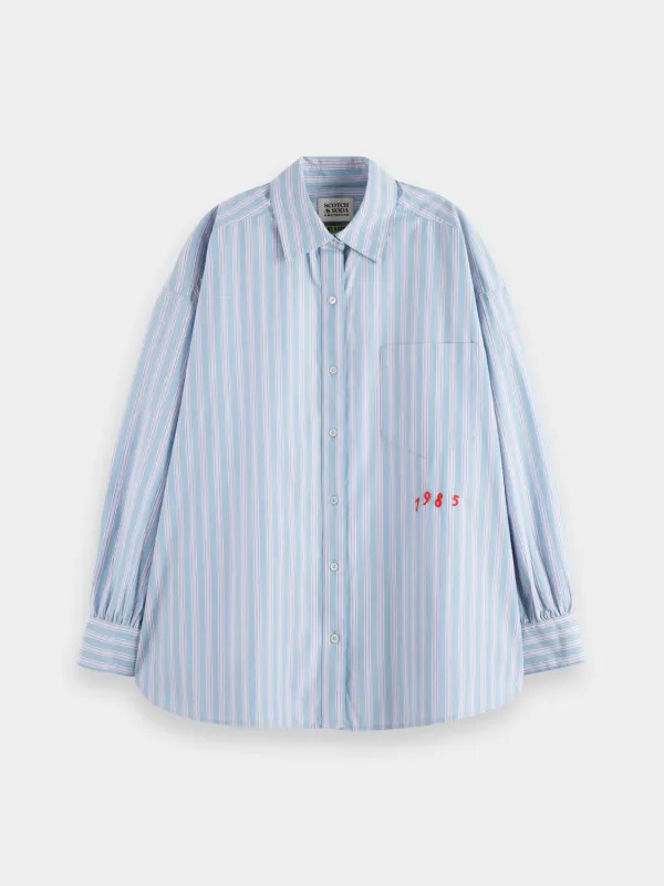 Embroidered girlfriend shirt sold by Scotch and Soda