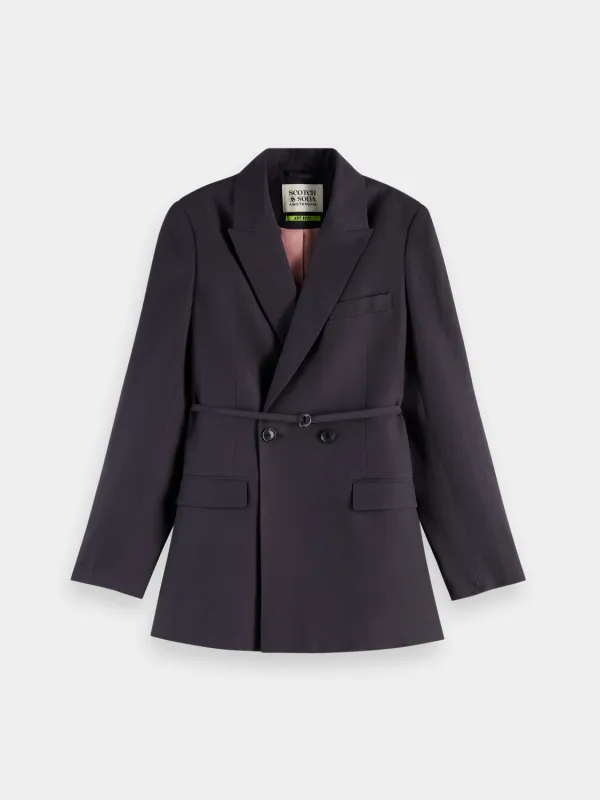 Double-breasted belted blazer made by Scotch & Soda