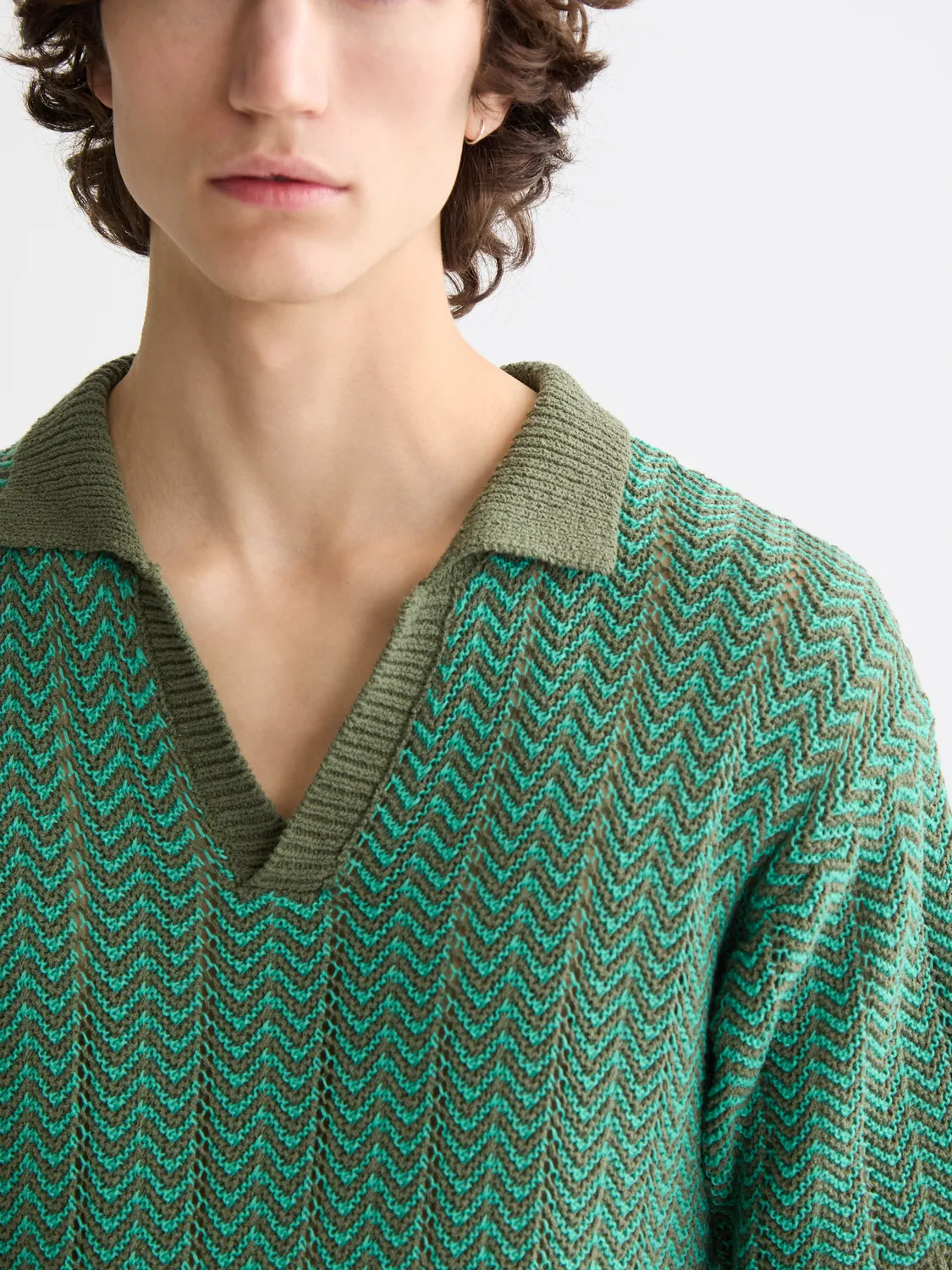 Knitted v-neck polo sold by Scotch & Soda product image thumbnail 5