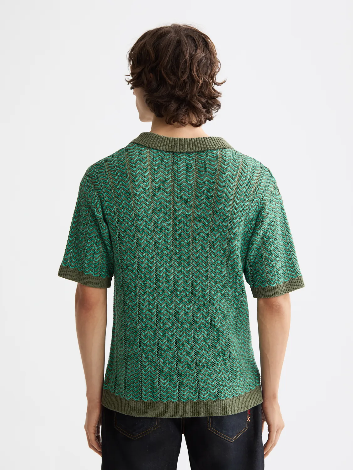 Knitted v-neck polo sold by Scotch & Soda product image thumbnail 3