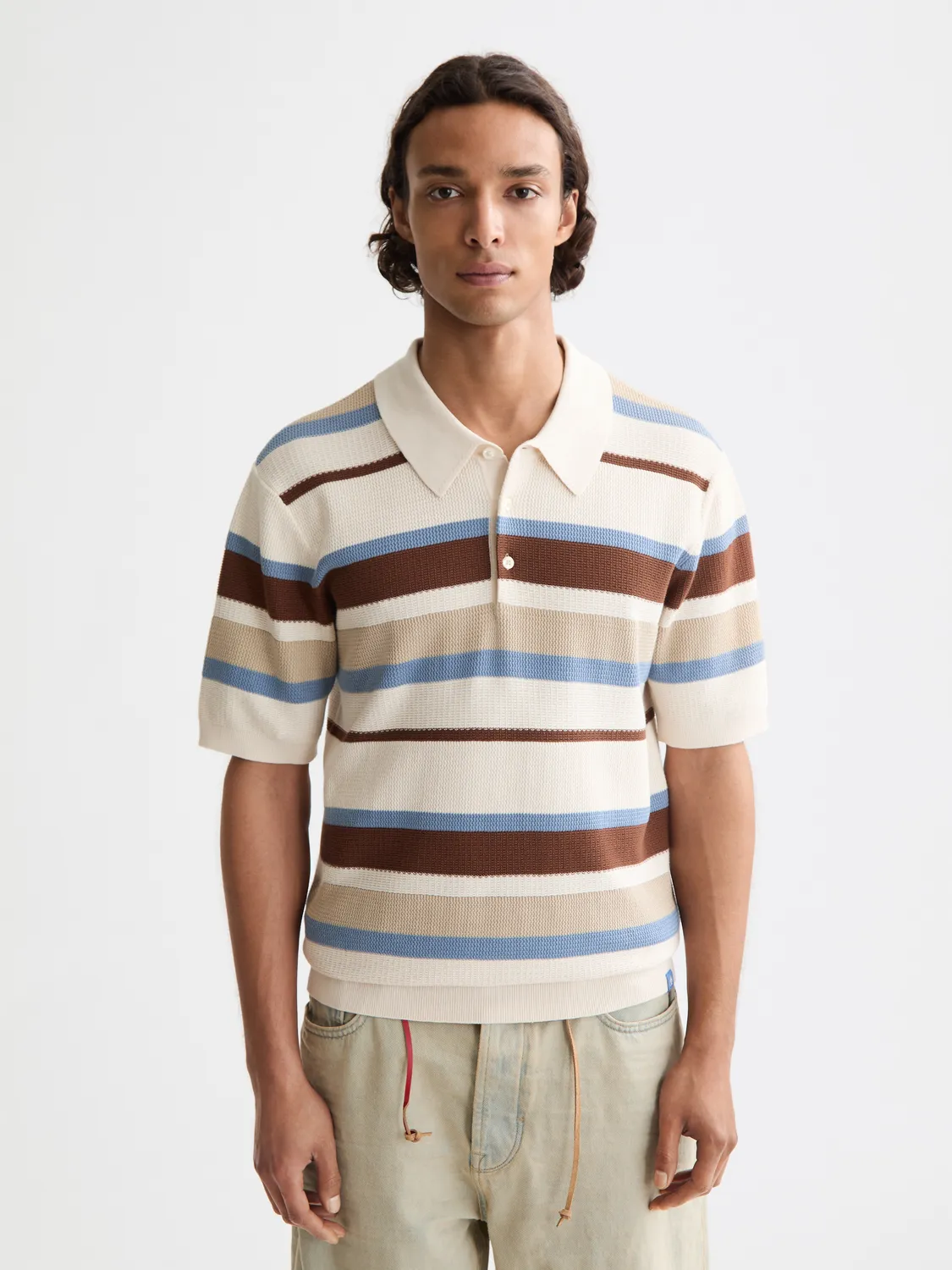 Knitted striped polo sold by Scotch and Soda product image thumbnail 2