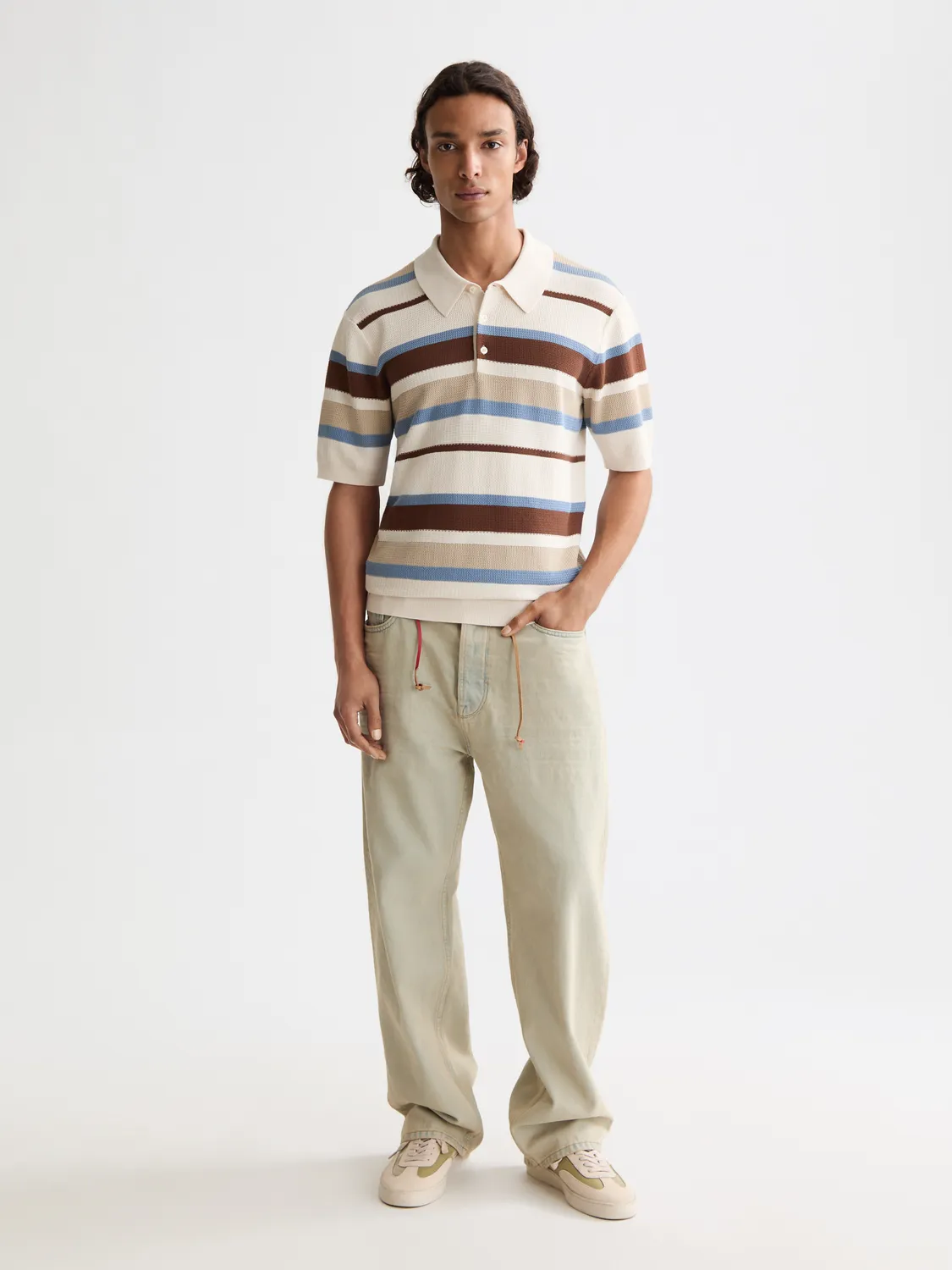 Knitted striped polo sold by Scotch and Soda product image thumbnail 4
