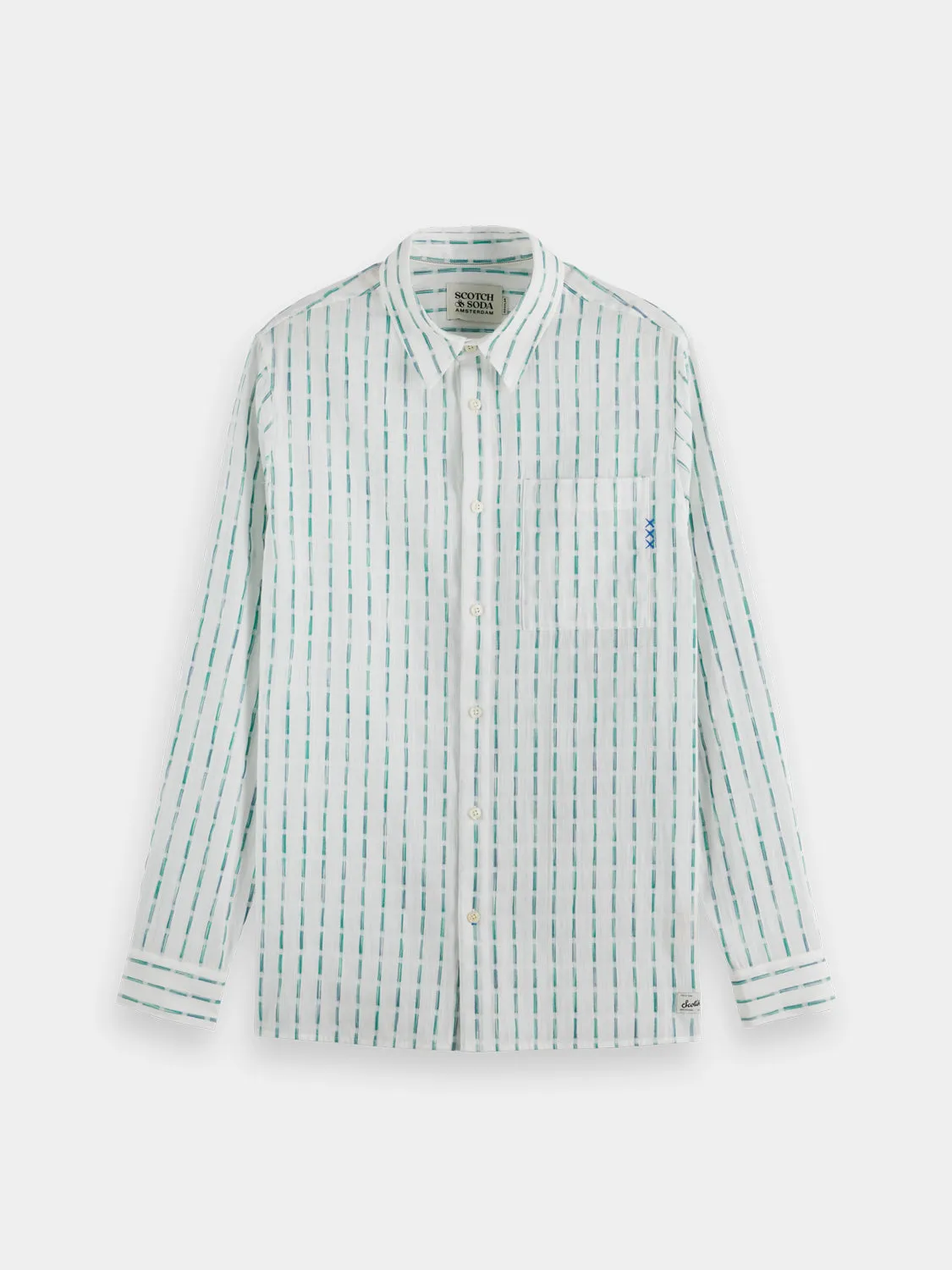 Striped cotton-voile shirt sold by Scotch & Soda