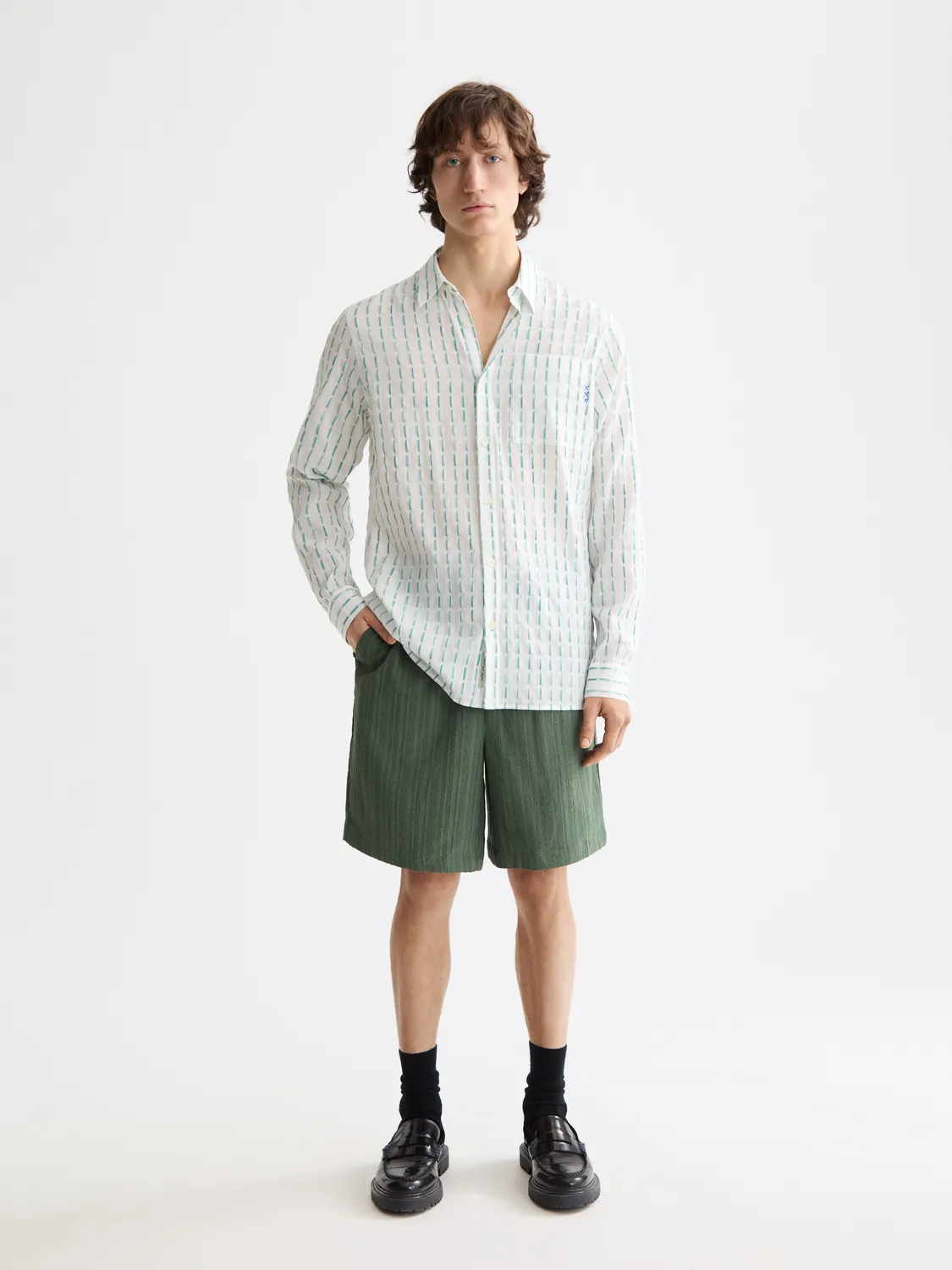 Striped cotton-voile shirt sold by Scotch & Soda product image thumbnail 4