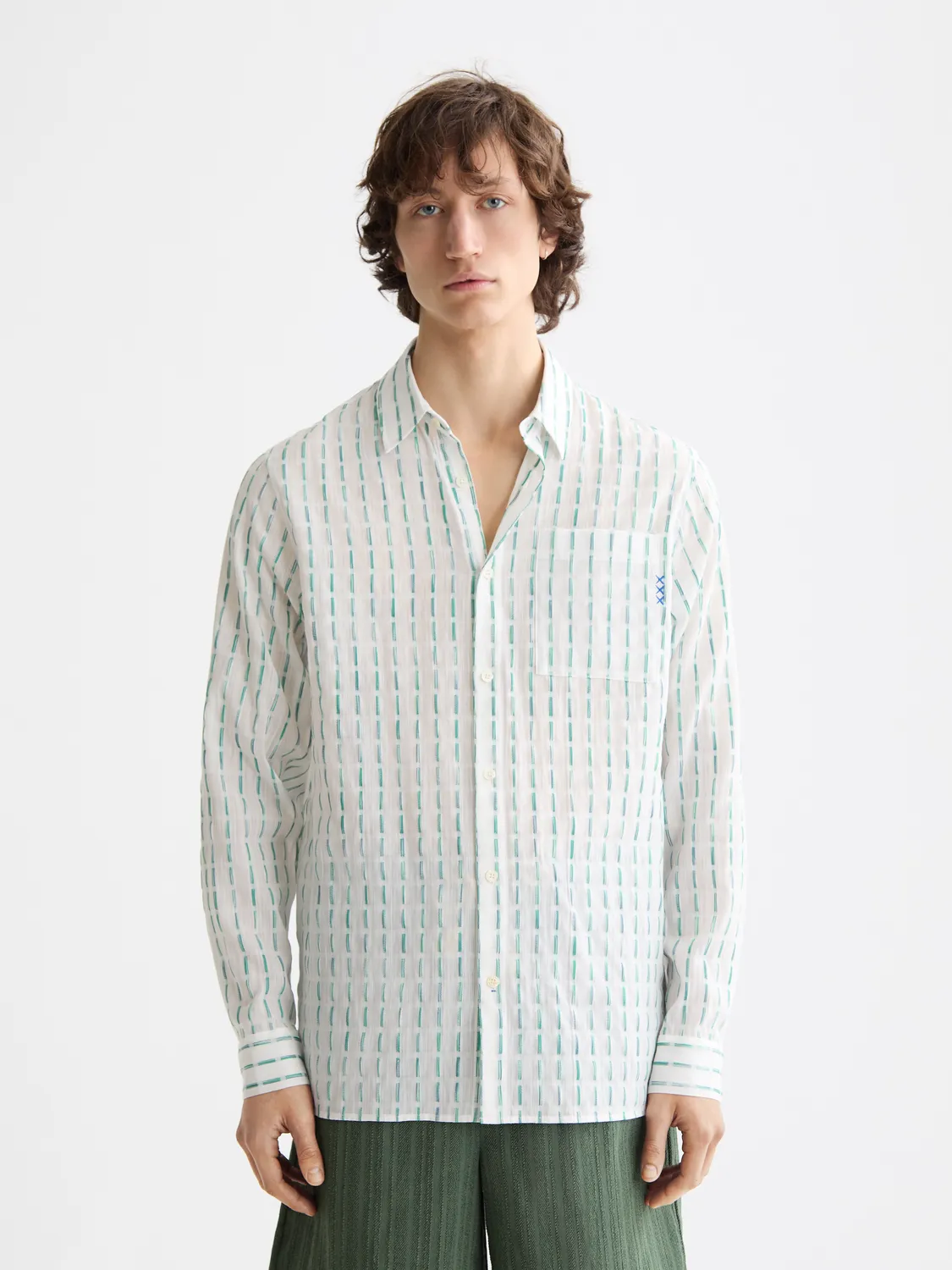 Striped cotton-voile shirt sold by Scotch & Soda product image thumbnail 2