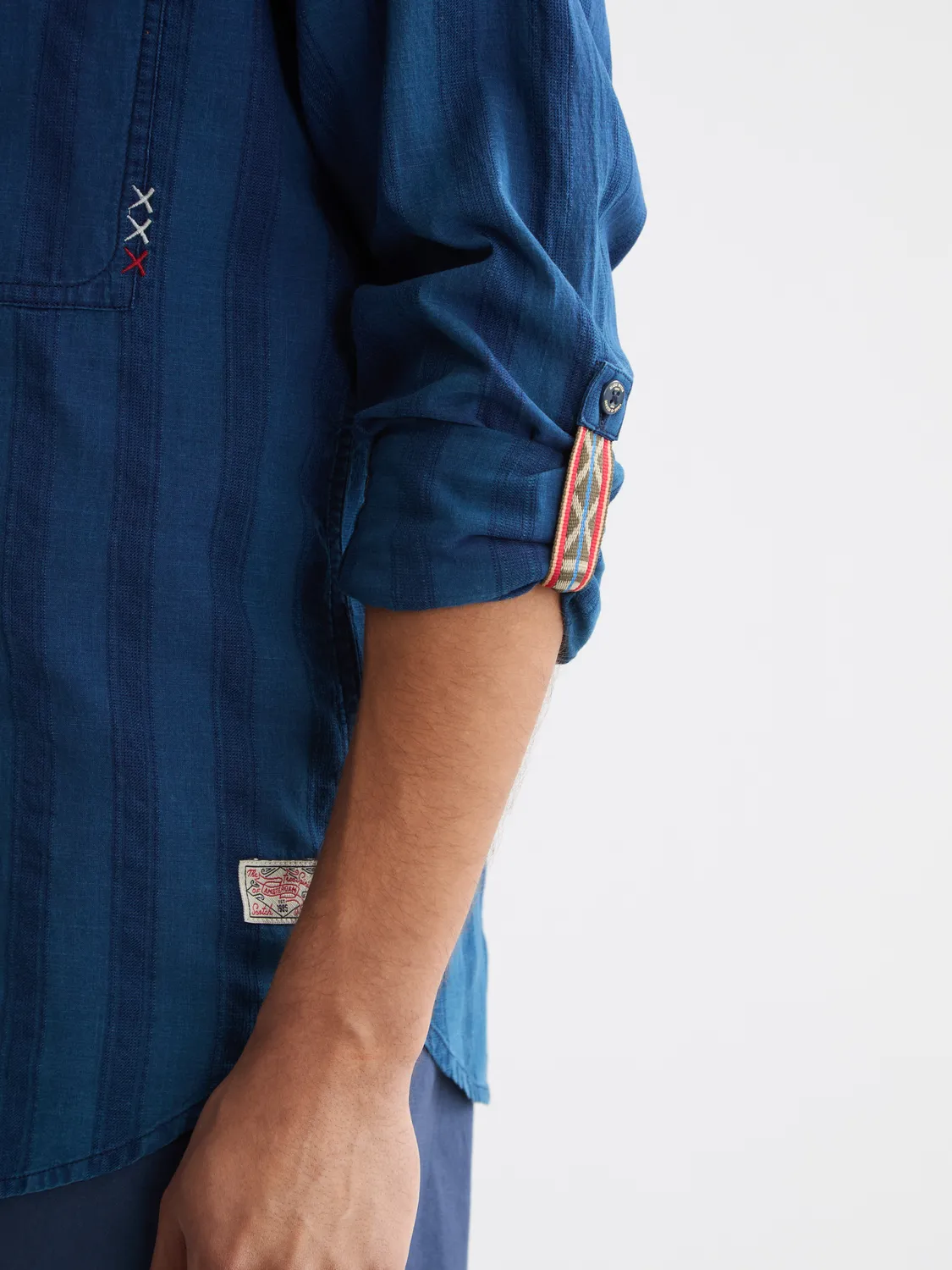 Textured indigo shirt sold by Scotch and Soda product image thumbnail 5