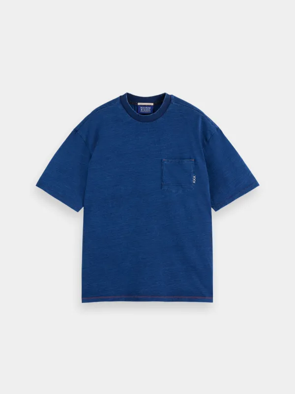 Washed indigo t-shirt made by Scotch & Soda