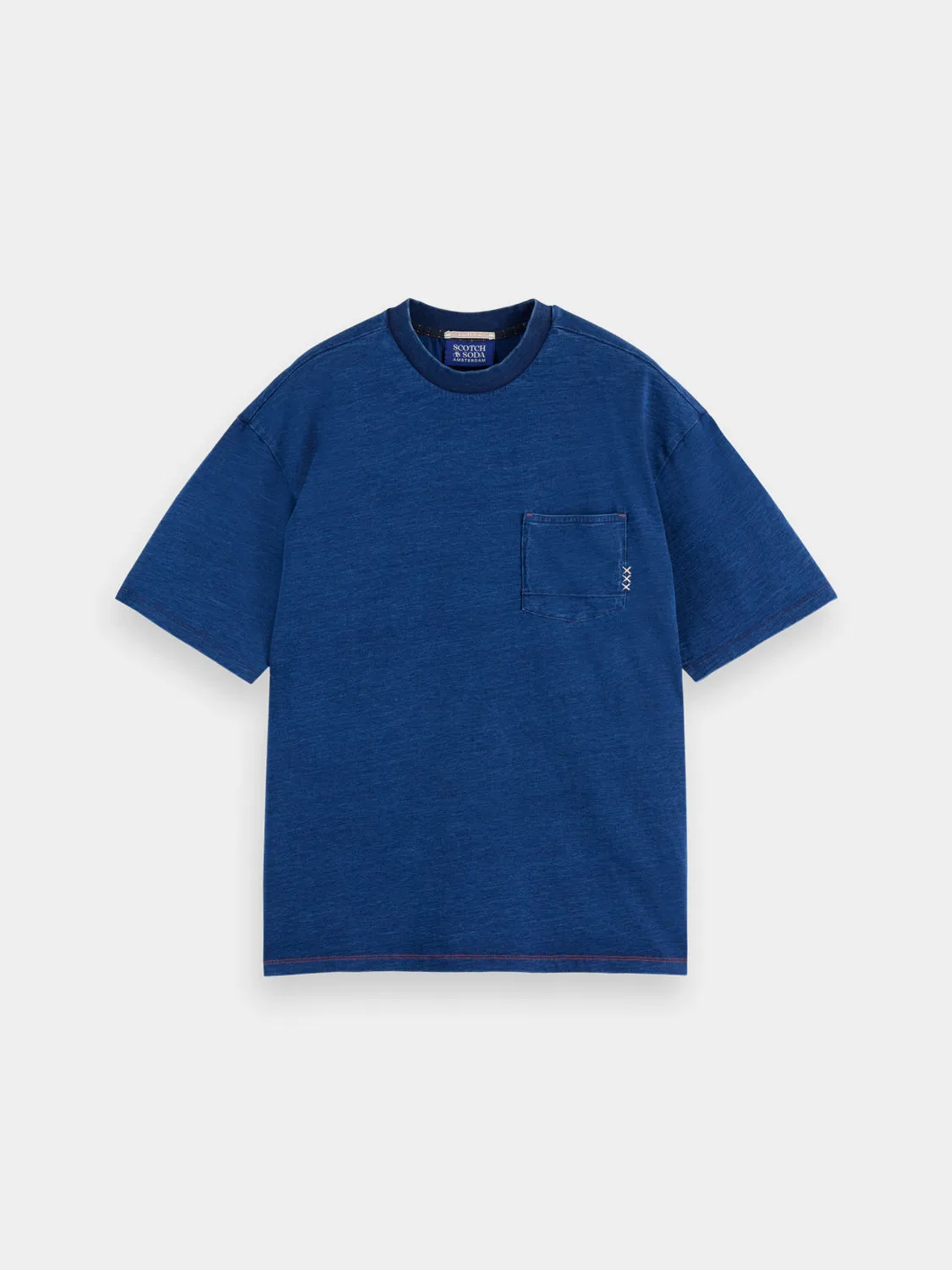 Washed indigo t-shirt sold by Scotch & Soda