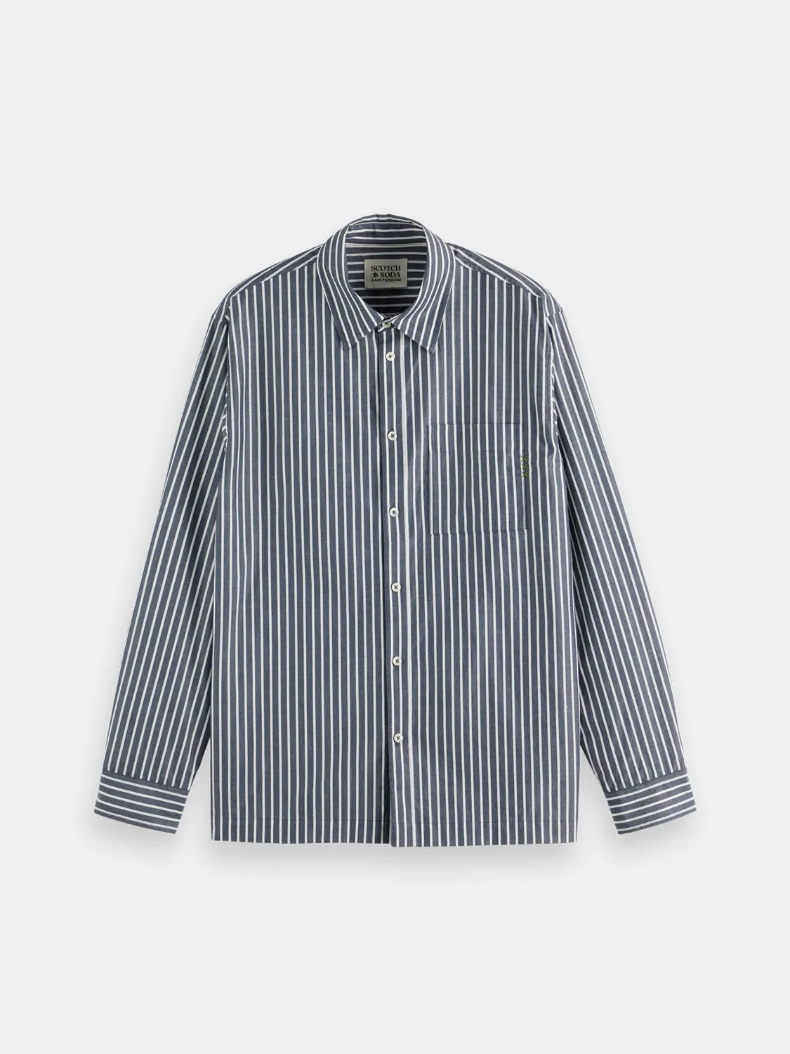 Striped poplin shirt sold by Scotch & Soda