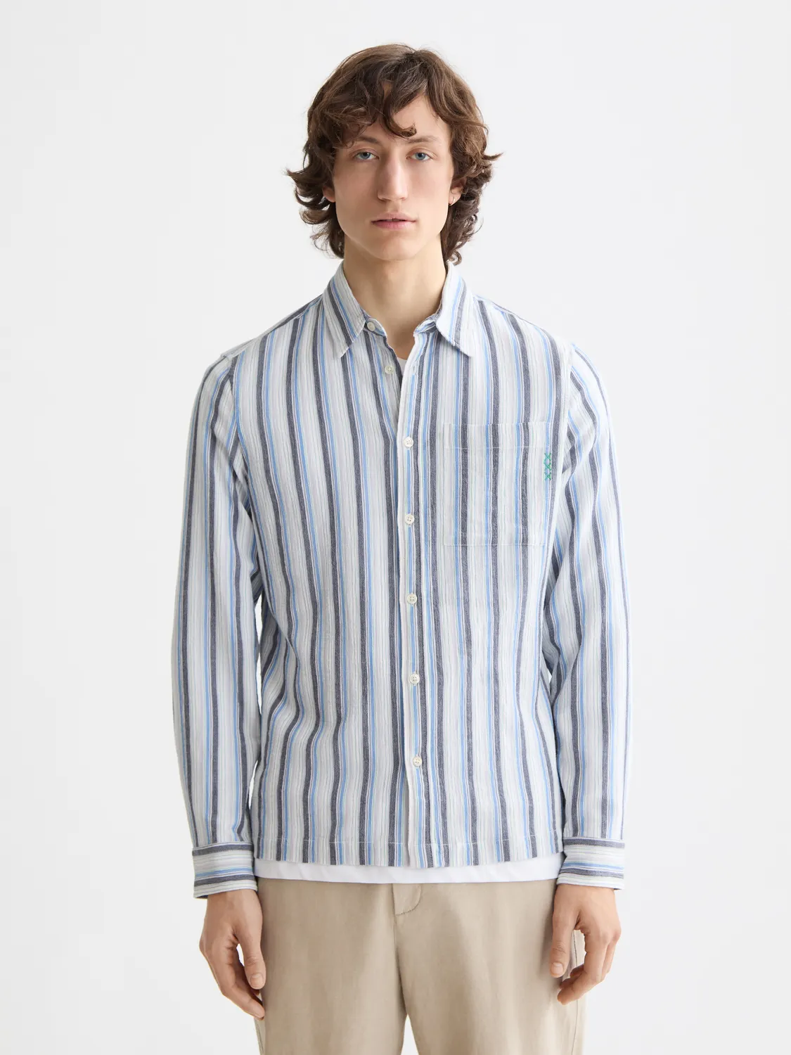 Textured striped shirt sold by Scotch and Soda product image thumbnail 2