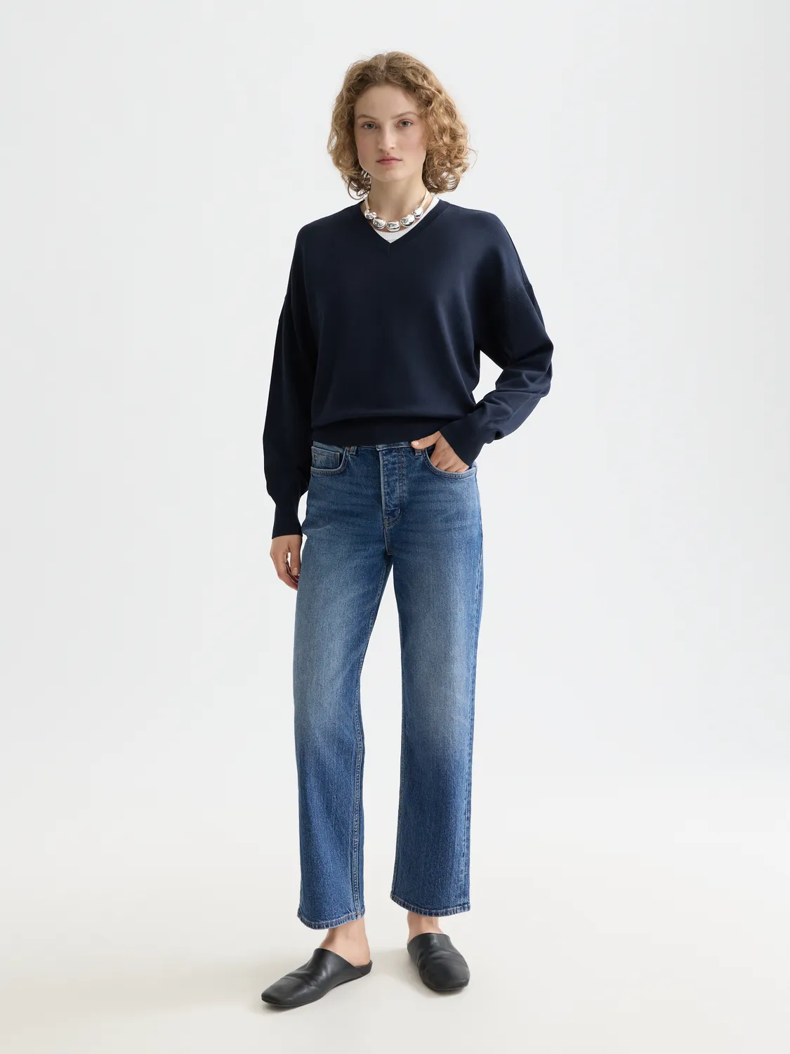 V-neck relaxed fit pullover sold by Scotch & Soda product image thumbnail 4