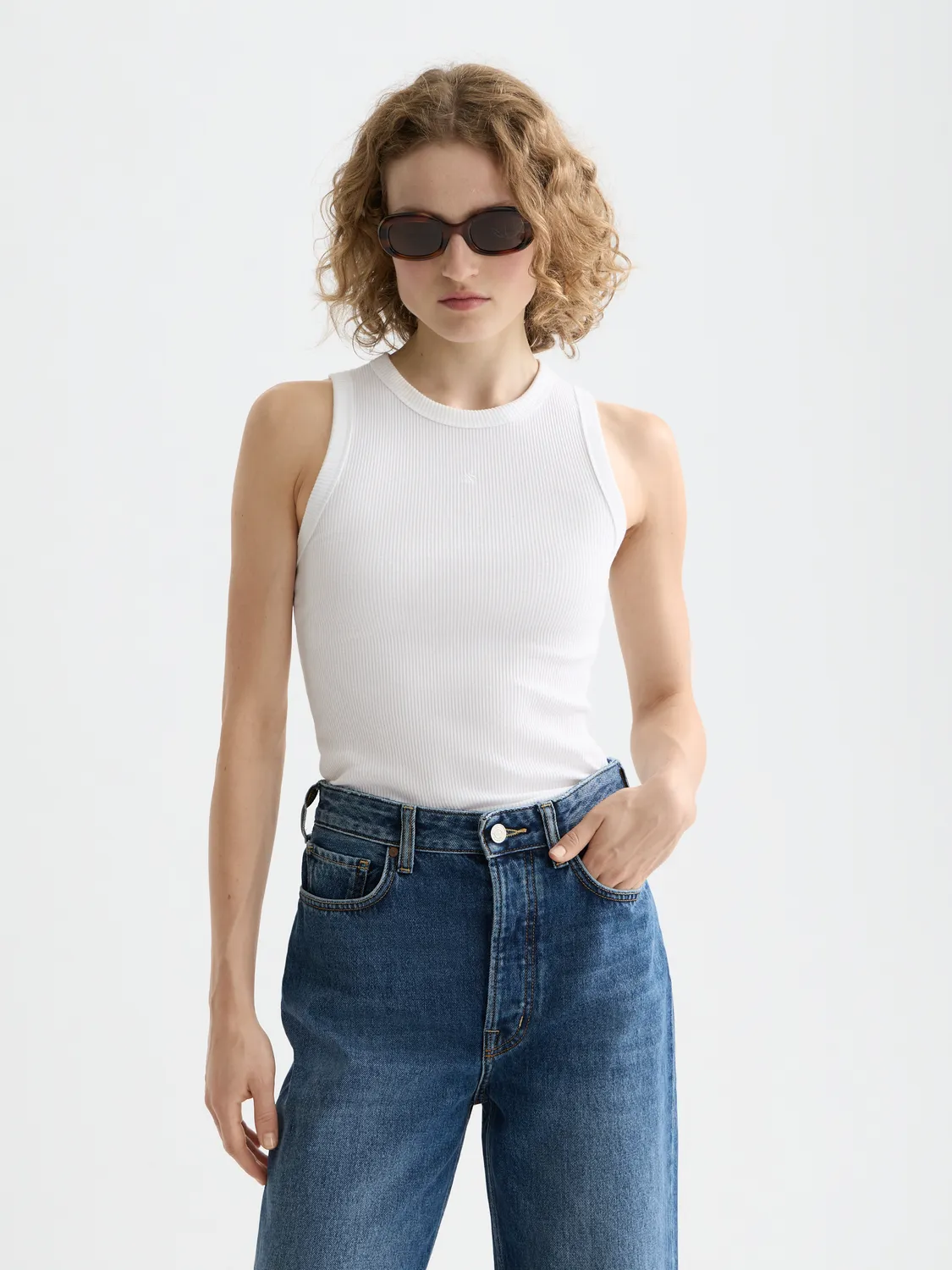 Ribbed racer tank sold by Scotch & Soda