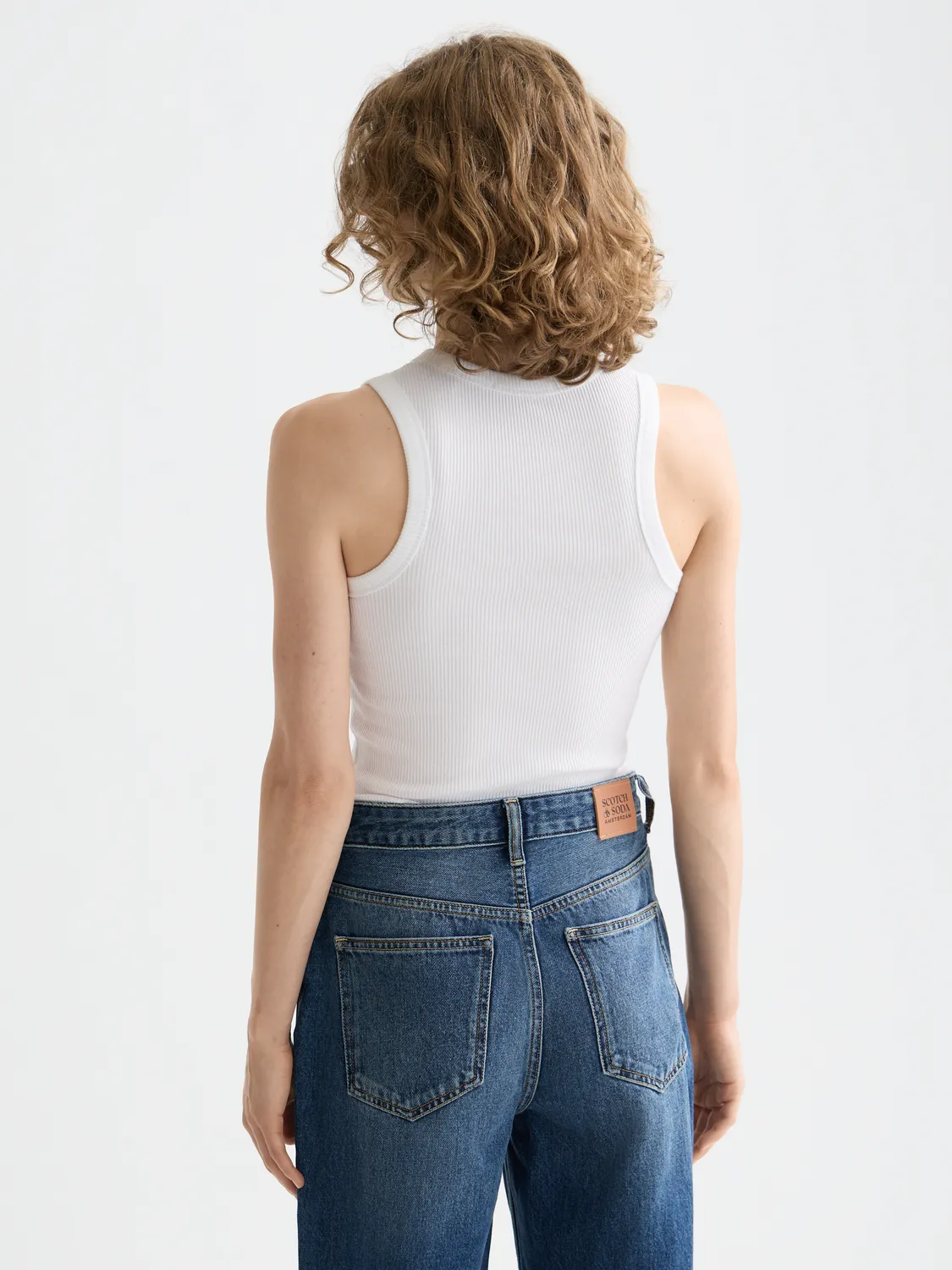 Ribbed racer tank sold by Scotch & Soda product image thumbnail 3