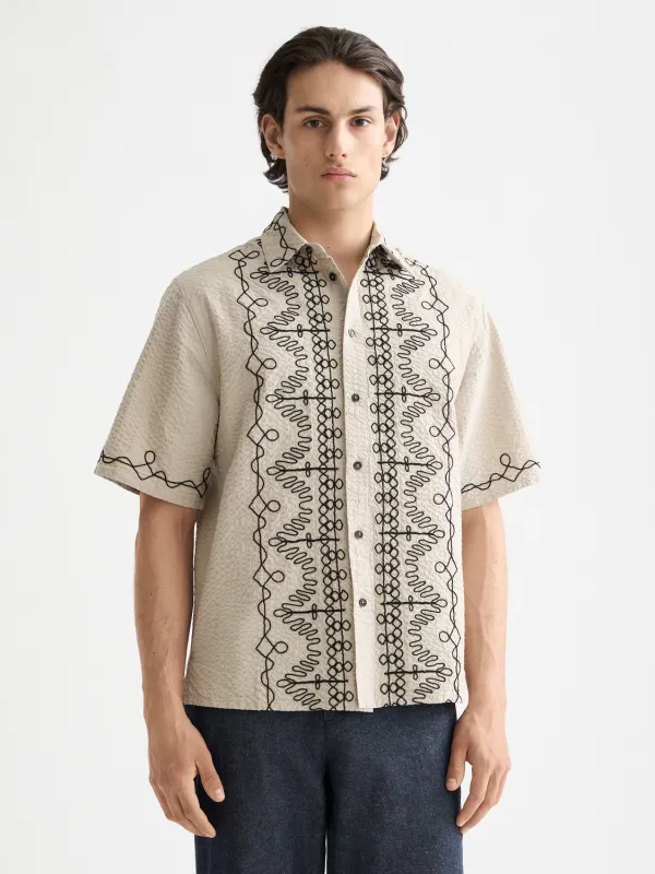 Embroidered short sleeved shirt sold by Scotch & Soda