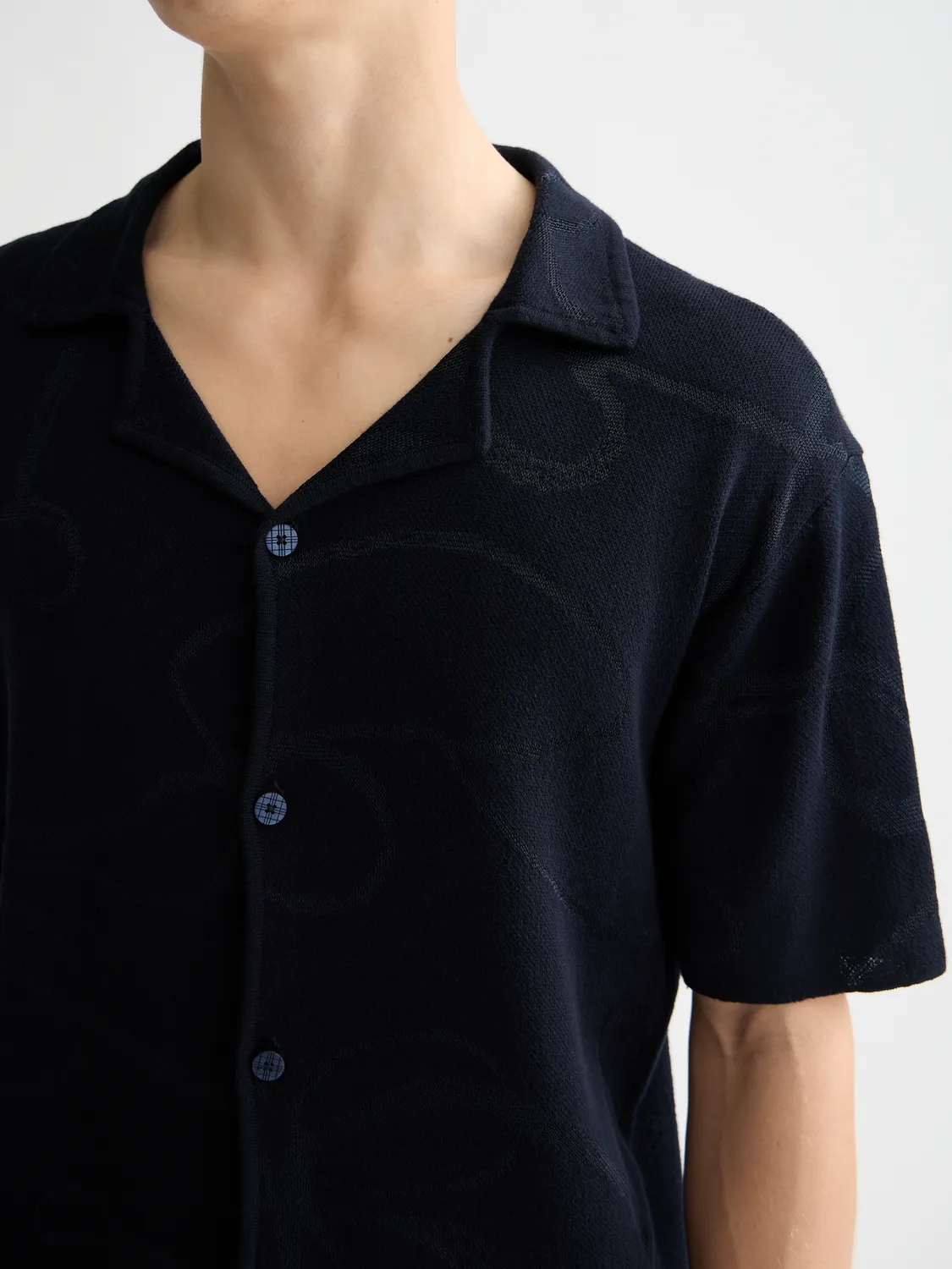 Jacquard short sleeved shirt sold by Scotch & Soda product image thumbnail 5