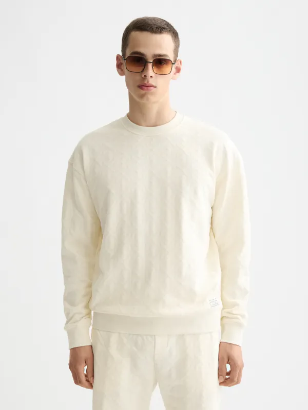 Jacquard terry sweatshirt made by Scotch & Soda