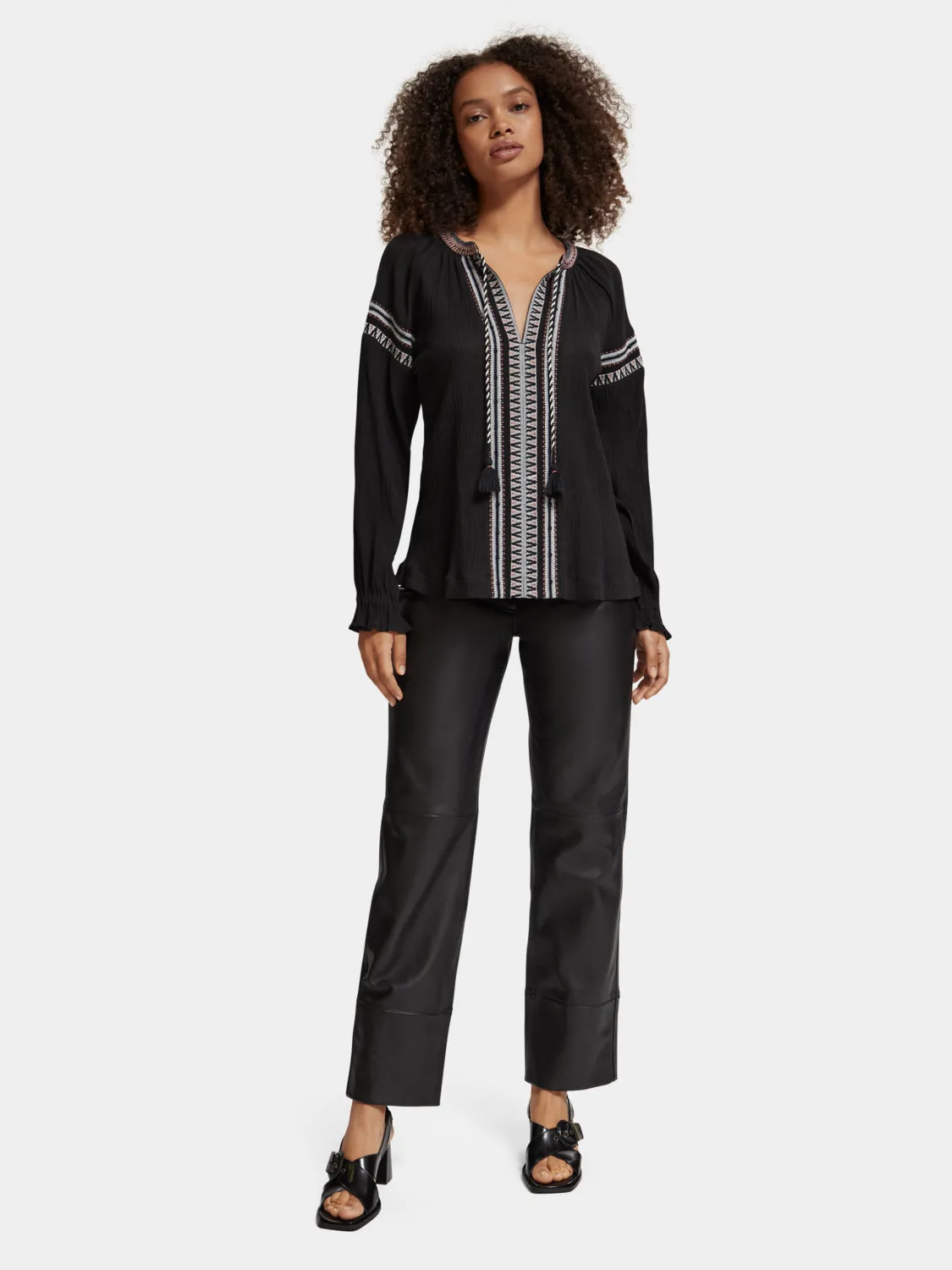 Balloon sleeve blouse sold by Scotch & Soda product image thumbnail 4