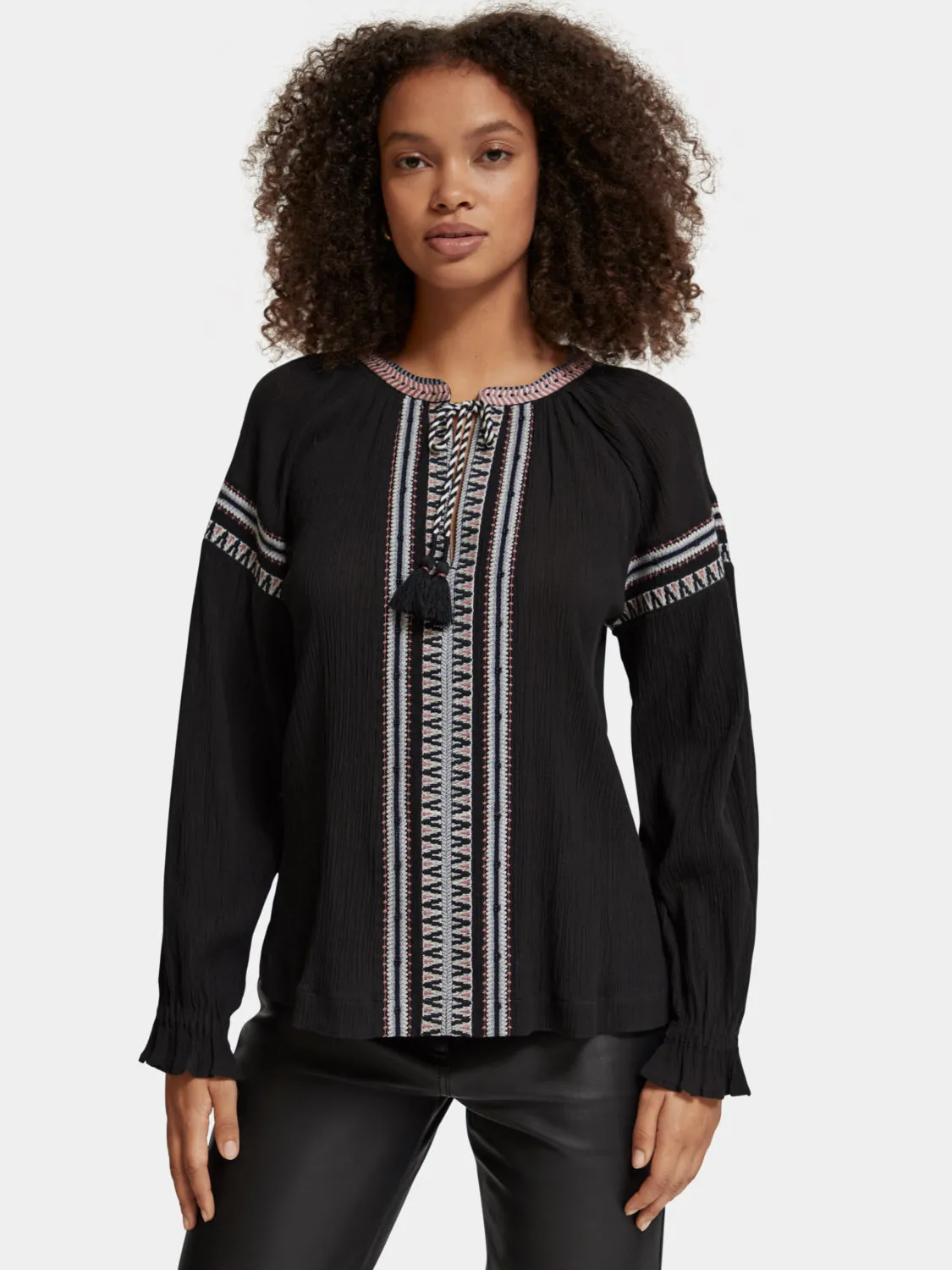 Balloon sleeve blouse sold by Scotch & Soda