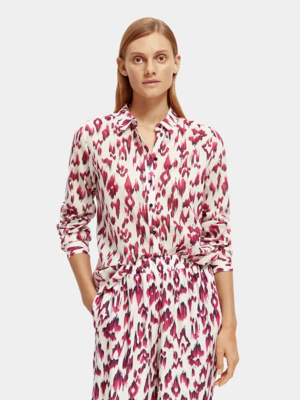 Regular-fit printed organic cotton shirt sold by Scotch and Soda