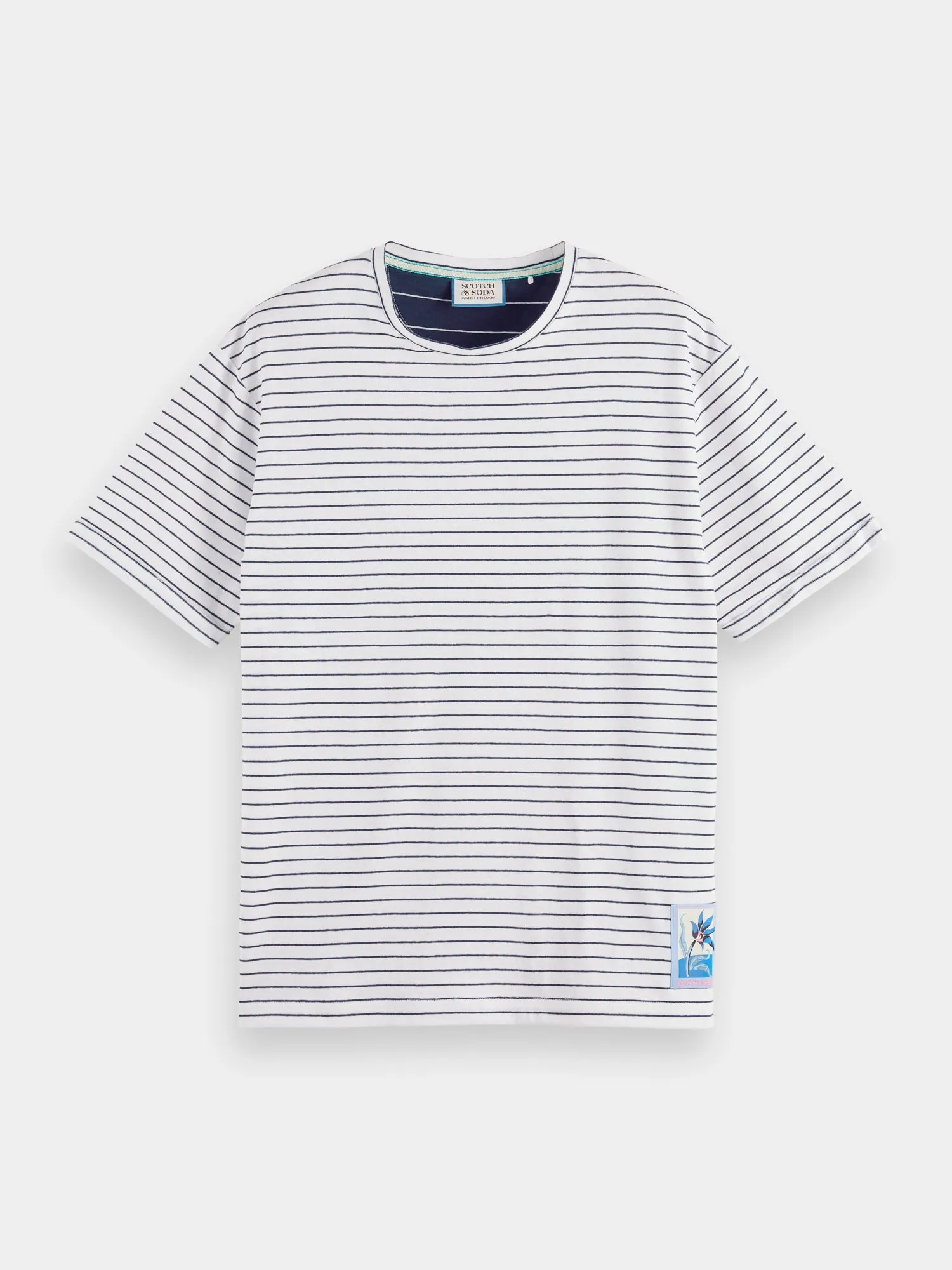 Striped relaxed-fit Cotton-Linen t-shirt sold by Scotch and Soda