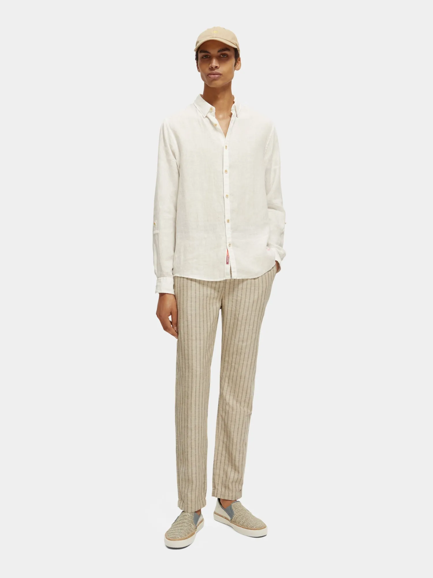 Warren striped linen blend jogger pants sold by Scotch and Soda product image thumbnail 5