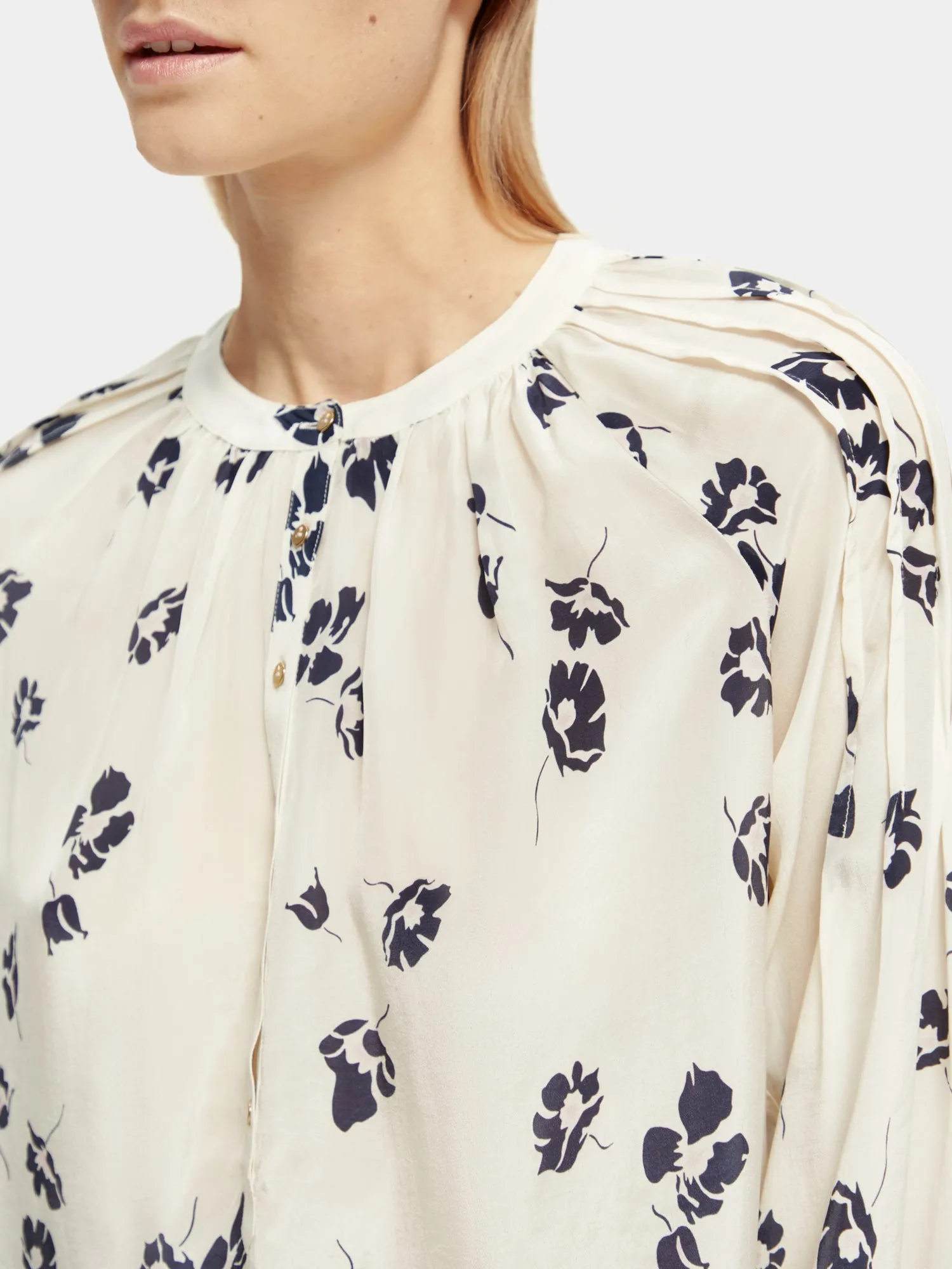 Lightweight pintuck blouse sold by Scotch and Soda product image thumbnail 5