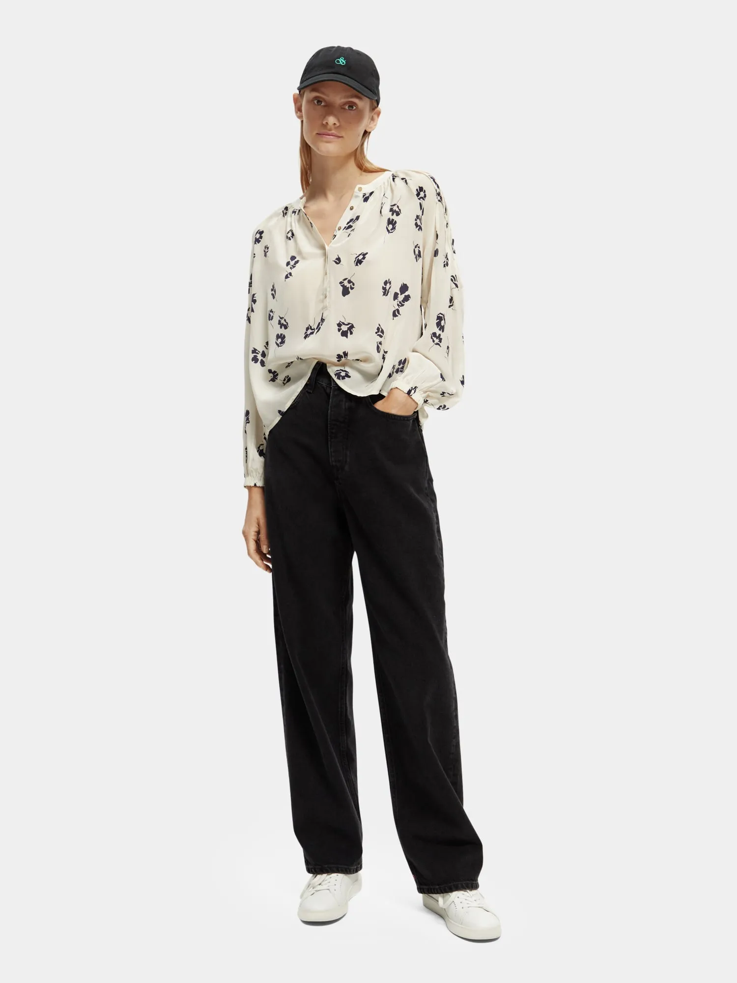 Lightweight pintuck blouse sold by Scotch and Soda product image thumbnail 4