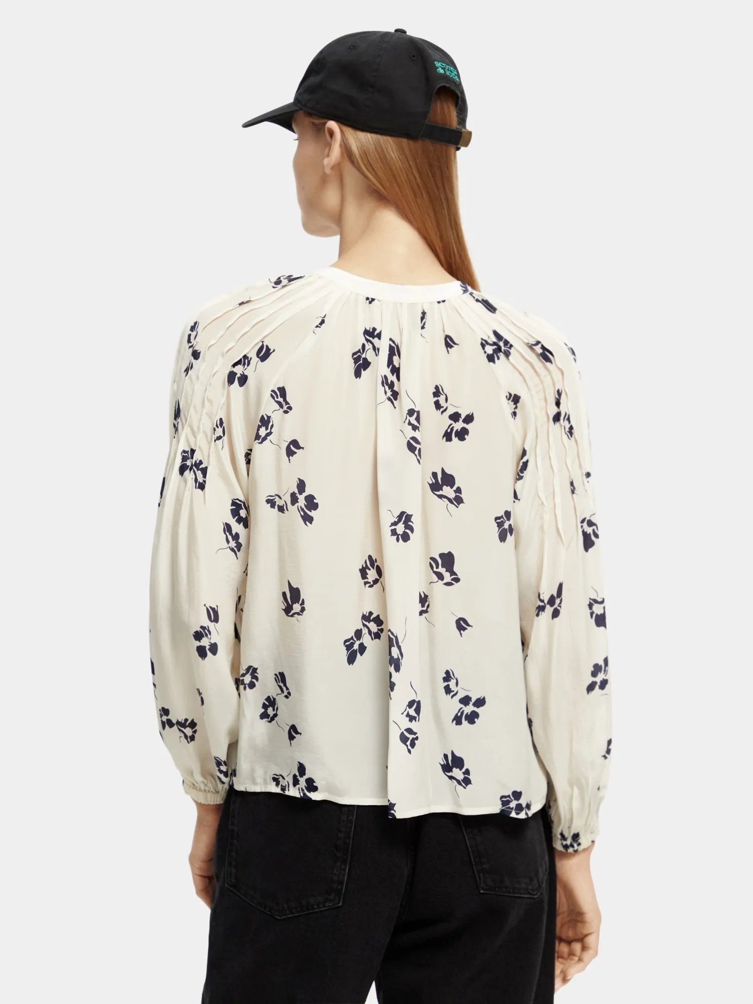 Lightweight pintuck blouse sold by Scotch and Soda product image thumbnail 3