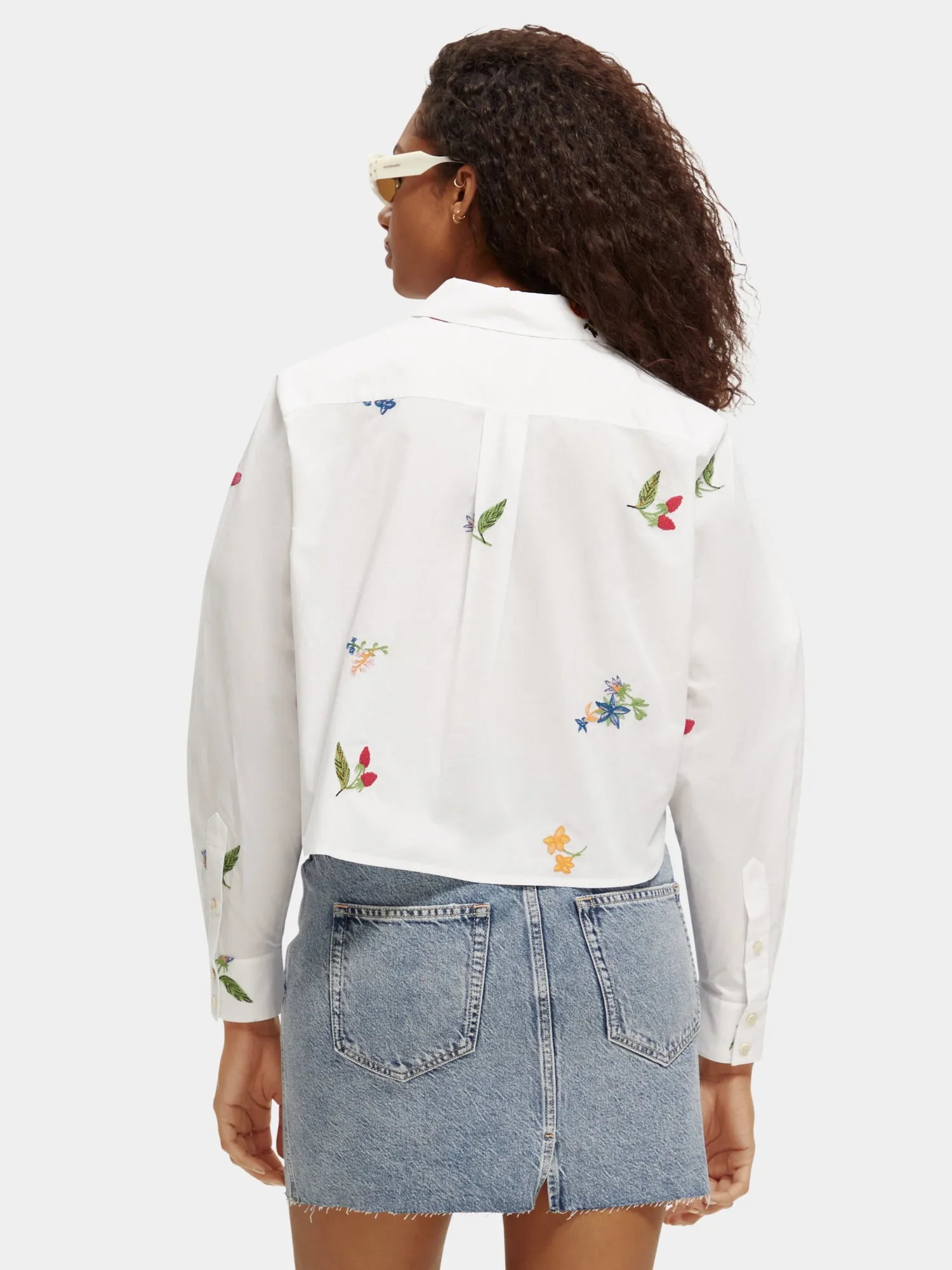 Embroidered boxy-fit shirt sold by Scotch and Soda product image thumbnail 3
