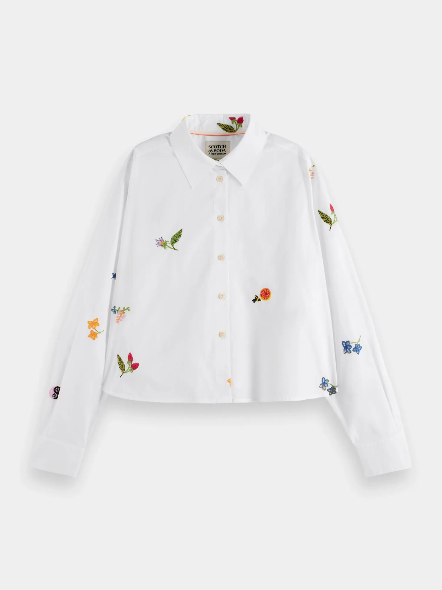 Embroidered boxy-fit shirt sold by Scotch and Soda product image thumbnail 2