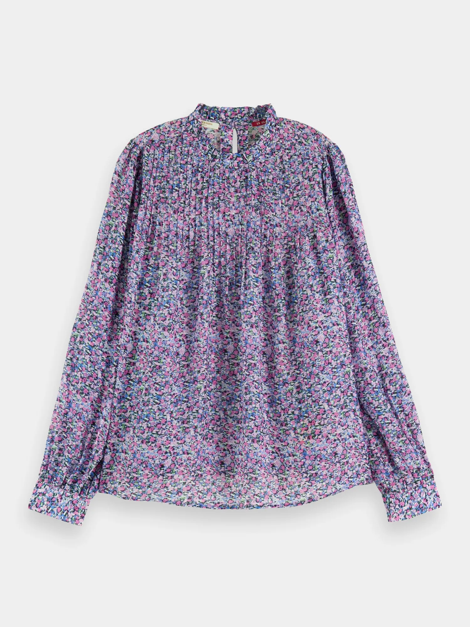 Long sleeved pintuck blouse sold by Scotch & Soda product image thumbnail 2