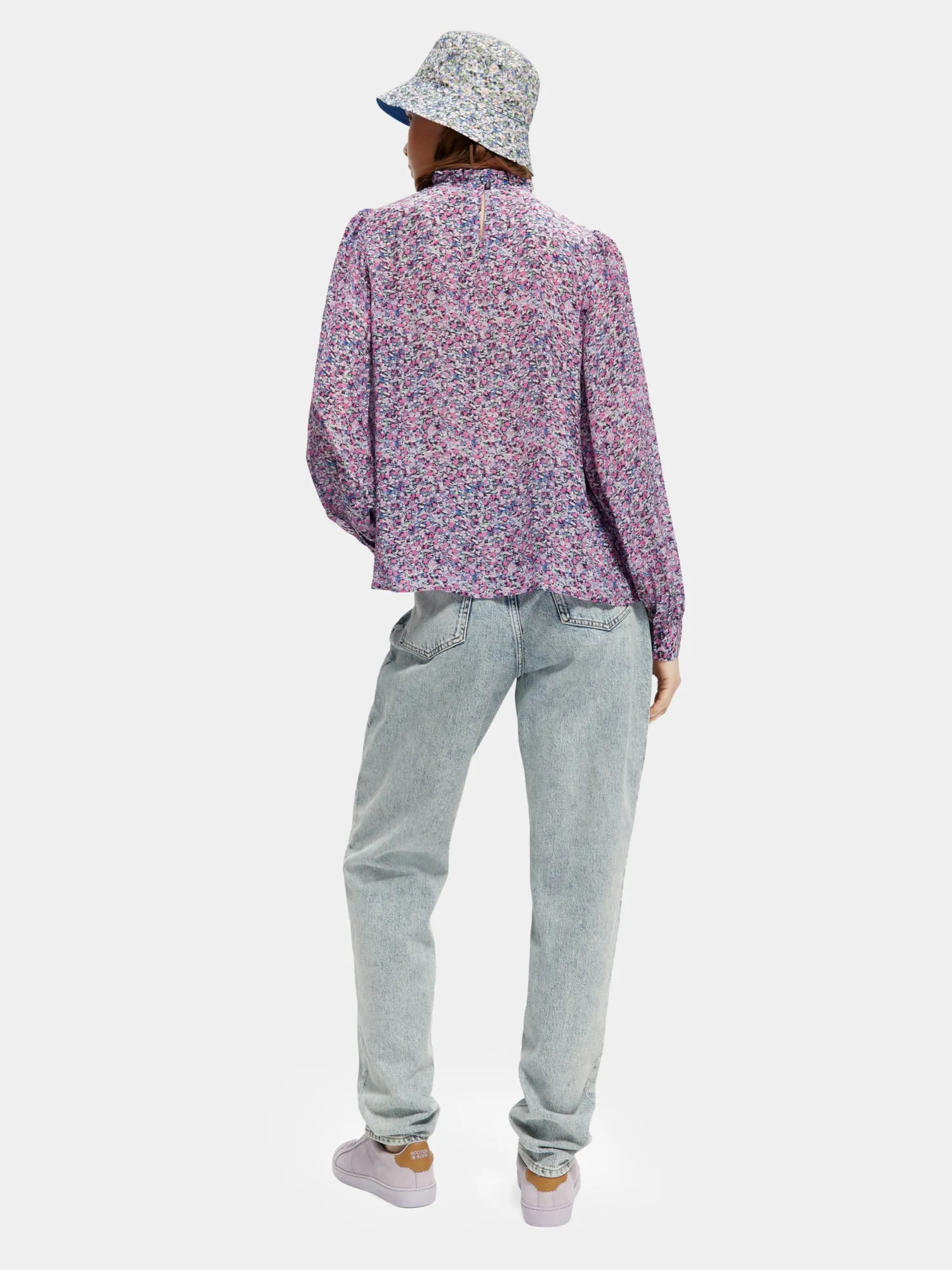 Long sleeved pintuck blouse sold by Scotch & Soda product image thumbnail 3
