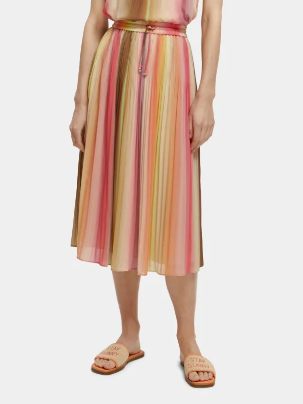 Pleated chiffon midi skirt sold by Scotch and Soda